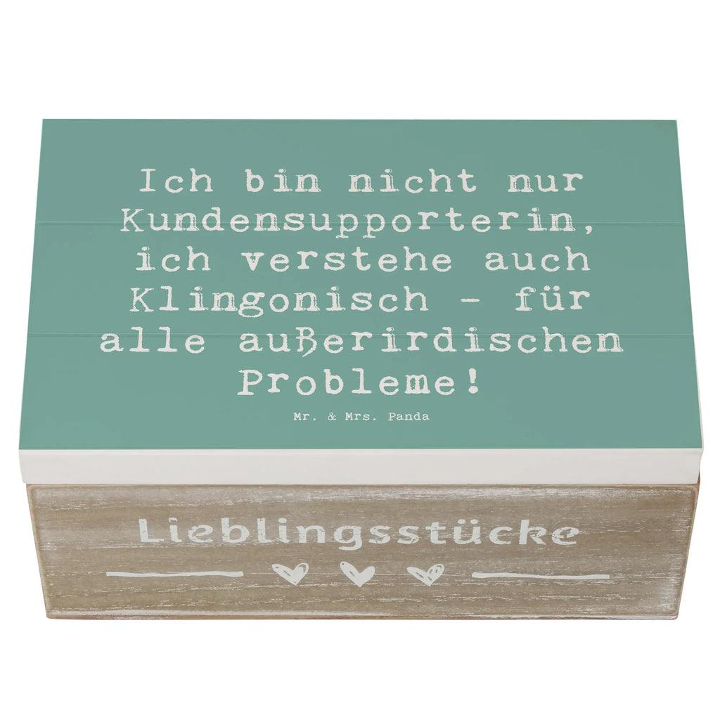 Wooden chest Saying Ich bin nicht nur Kundensupporterin, ich verstehe auch Klingonisch - für alle außerirdischen Probleme! Holzkiste, Kiste, Schatzkiste, Truhe, Schatulle, XXL, Erinnerungsbox, Erinnerungskiste, Dekokiste, Aufbewahrungsbox, Geschenkbox, Geschenkdose, Beruf, Ausbildung, Jubiläum, Abschied, Rente, Kollege, Kollegin, Geschenk, Schenken, Arbeitskollege, Mitarbeiter, Firma, Danke, Dankeschön