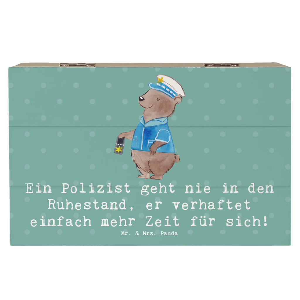 Wooden chest Ein Polizist geht nie in den Ruhestand, er verhaftet einfach mehr Zeit für sich! Kiste, Schatulle, Holzkiste, Geschenkdose, XXL, Aufbewahrungsbox, Truhe, Geschenkbox, Dekokiste, Schatzkiste, Erinnerungsbox, Erinnerungskiste, Beruf, Ausbildung, Jubiläum, Abschied, Rente, Kollege, Kollegin, Geschenk, Schenken, Arbeitskollege, Mitarbeiter, Firma, Danke, Dankeschön