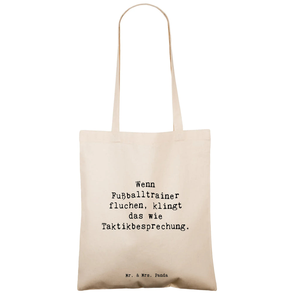Tote bag Saying Wenn Fußballtrainer fluchen, klingt das wie Taktikbesprechung. Stoffbeutel, Badetasche, Schultertasche, Beutel, Strandtasche, Einkaufstüte, Stofftasche, Tasche, Laptoptasche, Jutetasche, Shopper, Jutebeutel, Einkaufstasche, Umhängetasche, Tragetasche, Beuteltasche, Beruf, Ausbildung, Jubiläum, Abschied, Rente, Kollege, Kollegin, Geschenk, Schenken, Arbeitskollege, Mitarbeiter, Firma, Danke, Dankeschön