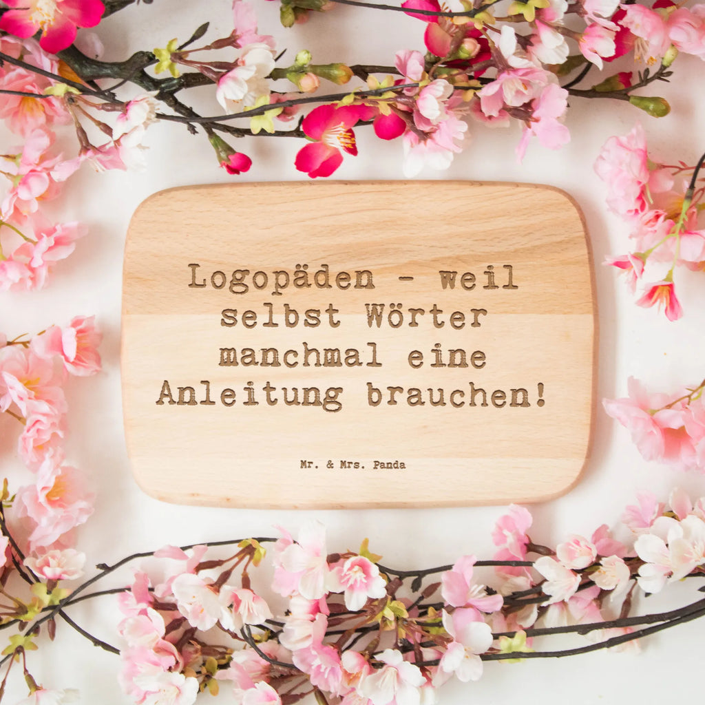 Serving board Saying Logopäden - weil selbst Wörter manchmal eine Anleitung brauchen! breakfast board, Board, cutting board, gift, gift idea, best, farewell gift, passing exam, anniversary, retirement, promotion, job start, sayings, funny, profession