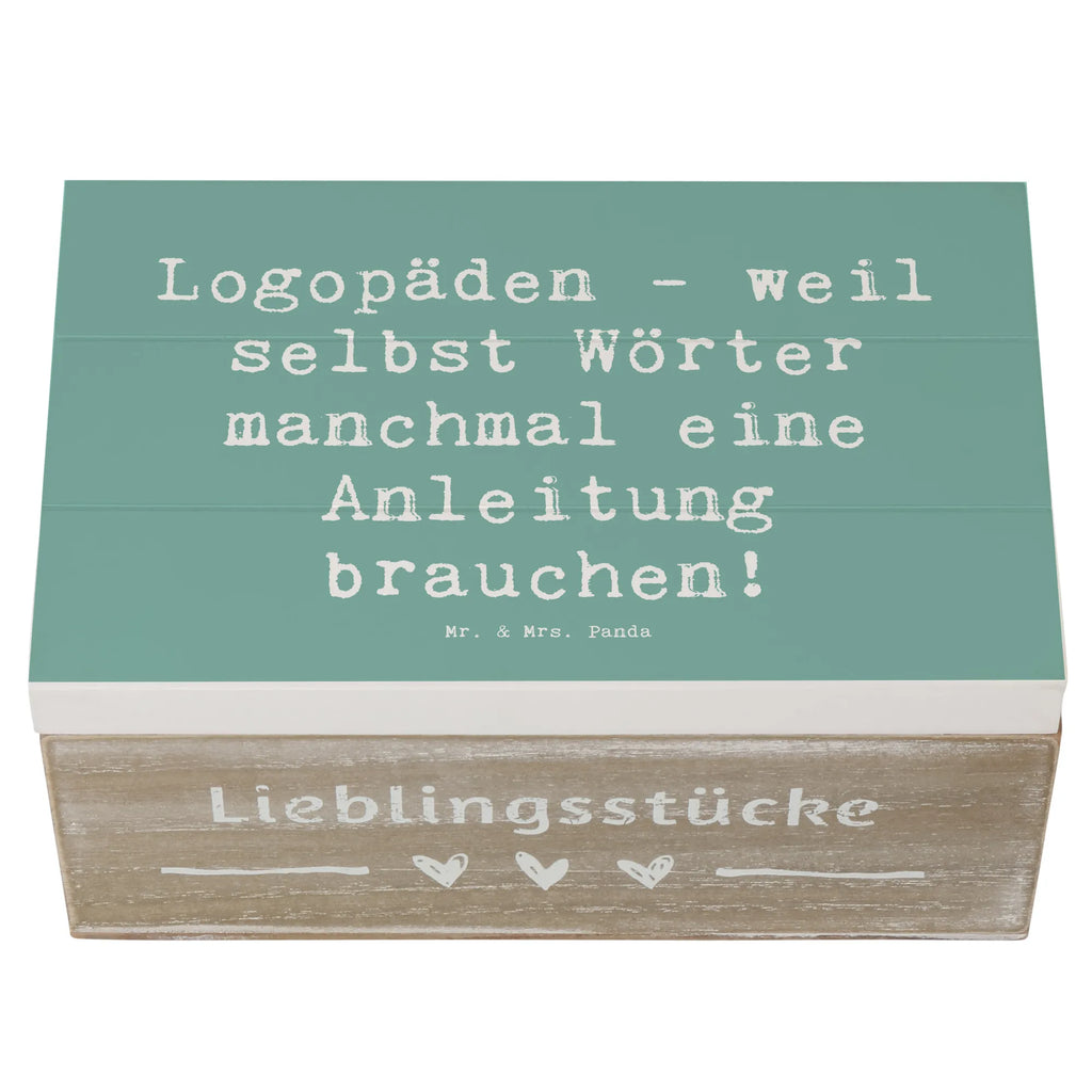 Wooden chest Saying Logopäden - weil selbst Wörter manchmal eine Anleitung brauchen! Kiste, Dekokiste, Geschenkbox, Erinnerungskiste, Erinnerungsbox, XXL, Schatulle, Holzkiste, Geschenkdose, Aufbewahrungsbox, Truhe, Schatzkiste, Beruf, Ausbildung, Jubiläum, Abschied, Rente, Kollege, Kollegin, Geschenk, Schenken, Arbeitskollege, Mitarbeiter, Firma, Danke, Dankeschön