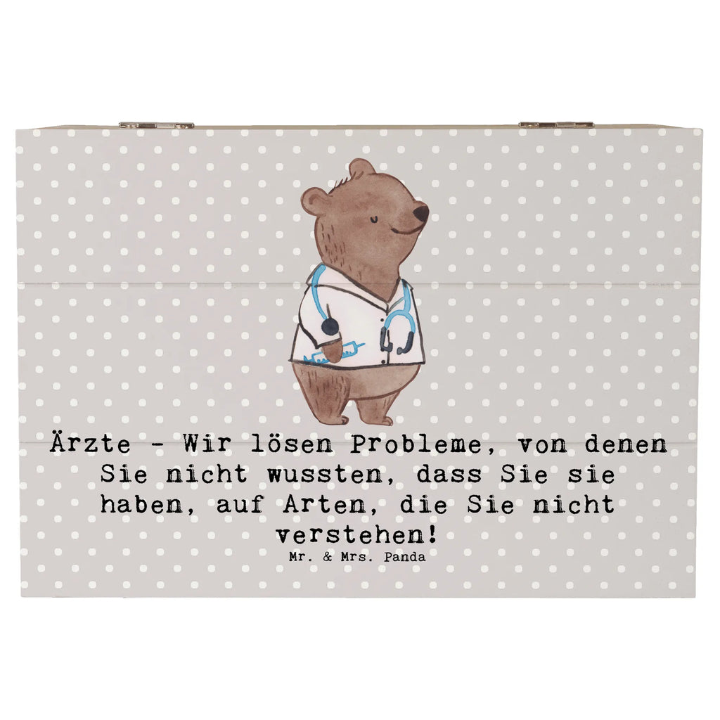 Wooden chest Ärzte - Wir lösen Probleme, von denen Sie nicht wussten, dass Sie sie haben, auf Arten, die Sie nicht verstehen! Geschenkdose, Schatzkiste, Geschenkbox, Erinnerungsbox, XXL, Holzkiste, Kiste, Dekokiste, Schatulle, Truhe, Aufbewahrungsbox, Erinnerungskiste, Beruf, Ausbildung, Jubiläum, Abschied, Rente, Kollege, Kollegin, Geschenk, Schenken, Arbeitskollege, Mitarbeiter, Firma, Danke, Dankeschön