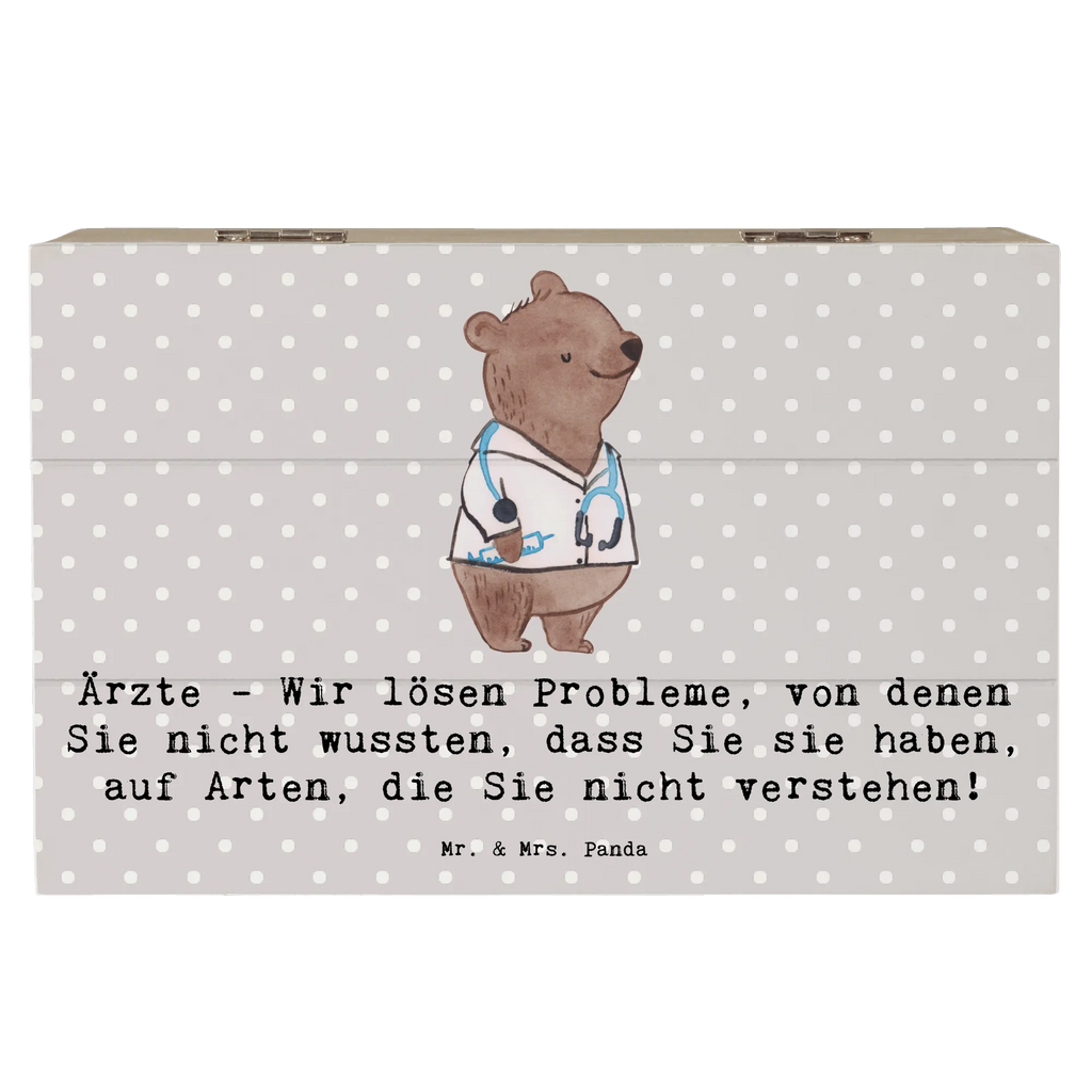Wooden chest Ärzte - Wir lösen Probleme, von denen Sie nicht wussten, dass Sie sie haben, auf Arten, die Sie nicht verstehen! Geschenkdose, Schatzkiste, Geschenkbox, Erinnerungsbox, XXL, Holzkiste, Kiste, Dekokiste, Schatulle, Truhe, Aufbewahrungsbox, Erinnerungskiste, Beruf, Ausbildung, Jubiläum, Abschied, Rente, Kollege, Kollegin, Geschenk, Schenken, Arbeitskollege, Mitarbeiter, Firma, Danke, Dankeschön