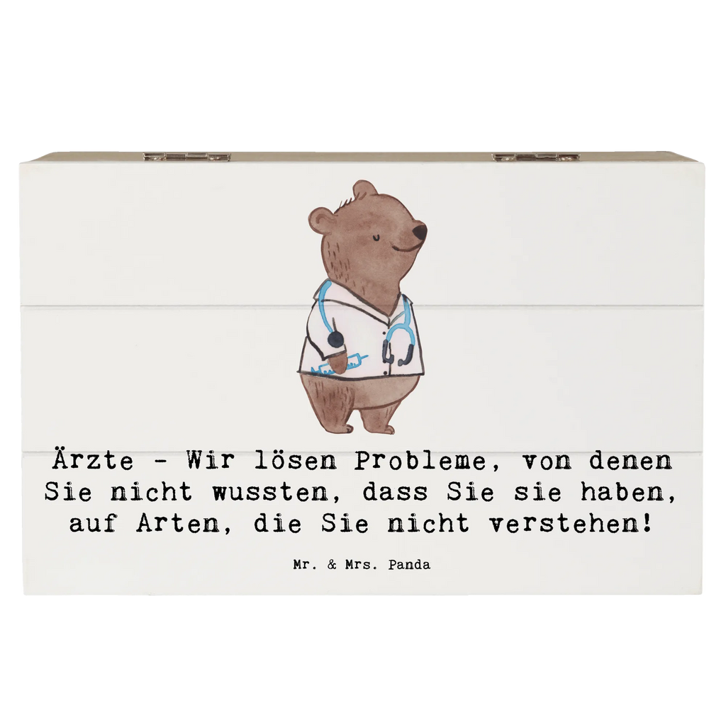 Wooden chest Ärzte - Wir lösen Probleme, von denen Sie nicht wussten, dass Sie sie haben, auf Arten, die Sie nicht verstehen! Geschenkdose, Schatzkiste, Geschenkbox, Erinnerungsbox, XXL, Holzkiste, Kiste, Dekokiste, Schatulle, Truhe, Aufbewahrungsbox, Erinnerungskiste, Beruf, Ausbildung, Jubiläum, Abschied, Rente, Kollege, Kollegin, Geschenk, Schenken, Arbeitskollege, Mitarbeiter, Firma, Danke, Dankeschön