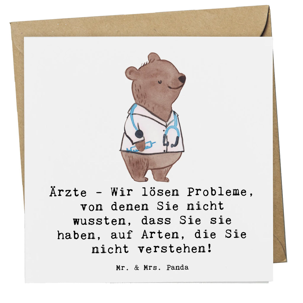 Deluxe Card Ärzte - Wir lösen Probleme, von denen Sie nicht wussten, dass Sie sie haben, auf Arten, die Sie nicht verstehen! Einladungskarte, Grußkarte, Hochzeitskarte, Hochwertige Klappkarte, Geburtstagskarte, Karte, Glückwunschkarte, Klappkarte, Hochwertige Grußkarte, Beruf, Ausbildung, Jubiläum, Abschied, Rente, Kollege, Kollegin, Geschenk, Schenken, Arbeitskollege, Mitarbeiter, Firma, Danke, Dankeschön