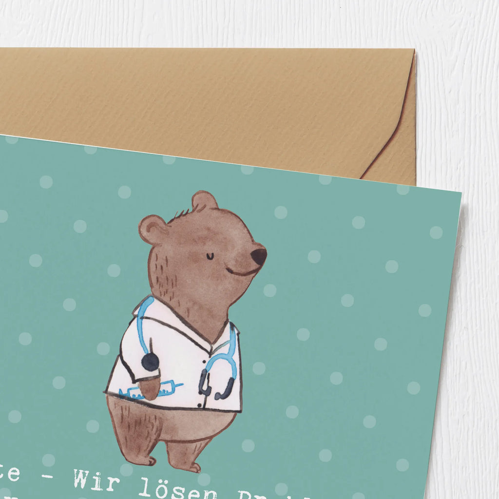 Deluxe Card Ärzte - Wir lösen Probleme, von denen Sie nicht wussten, dass Sie sie haben, auf Arten, die Sie nicht verstehen! Einladungskarte, Grußkarte, Hochzeitskarte, Hochwertige Klappkarte, Geburtstagskarte, Karte, Glückwunschkarte, Klappkarte, Hochwertige Grußkarte, Beruf, Ausbildung, Jubiläum, Abschied, Rente, Kollege, Kollegin, Geschenk, Schenken, Arbeitskollege, Mitarbeiter, Firma, Danke, Dankeschön