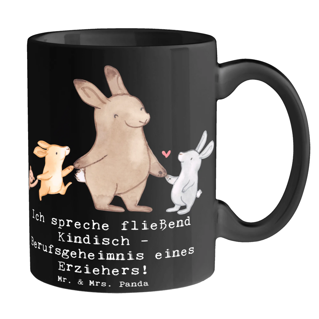 Mug Ich spreche fließend Kindisch - Berufsgeheimnis eines Erziehers! Tasse mit Motiven, Tasse mit Zitaten, Geschenktasse, Keramiktasse, Bürotasse, Porzellantasse, Tasse, Teetasse, Kaffeetasse, Beruf, Ausbildung, Jubiläum, Abschied, Rente, Kollege, Kollegin, Geschenk, Schenken, Arbeitskollege, Mitarbeiter, Firma, Danke, Dankeschön