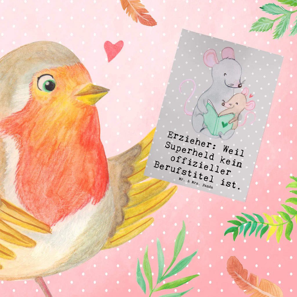 Greetings card Erzieher: Weil Superheld kein offizieller Berufstitel ist. Grußkarte, Glückwunschkarte, Geburtstagskarte, Einladungskarte, Hochzeitskarte, Ansichtskarten, Karte, Klappkarte, Beruf, Ausbildung, Jubiläum, Abschied, Rente, Kollege, Kollegin, Geschenk, Schenken, Arbeitskollege, Mitarbeiter, Firma, Danke, Dankeschön