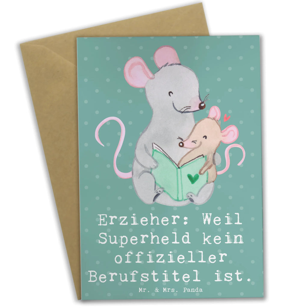 Greetings card Erzieher: Weil Superheld kein offizieller Berufstitel ist. Grußkarte, Glückwunschkarte, Geburtstagskarte, Einladungskarte, Hochzeitskarte, Ansichtskarten, Karte, Klappkarte, Beruf, Ausbildung, Jubiläum, Abschied, Rente, Kollege, Kollegin, Geschenk, Schenken, Arbeitskollege, Mitarbeiter, Firma, Danke, Dankeschön