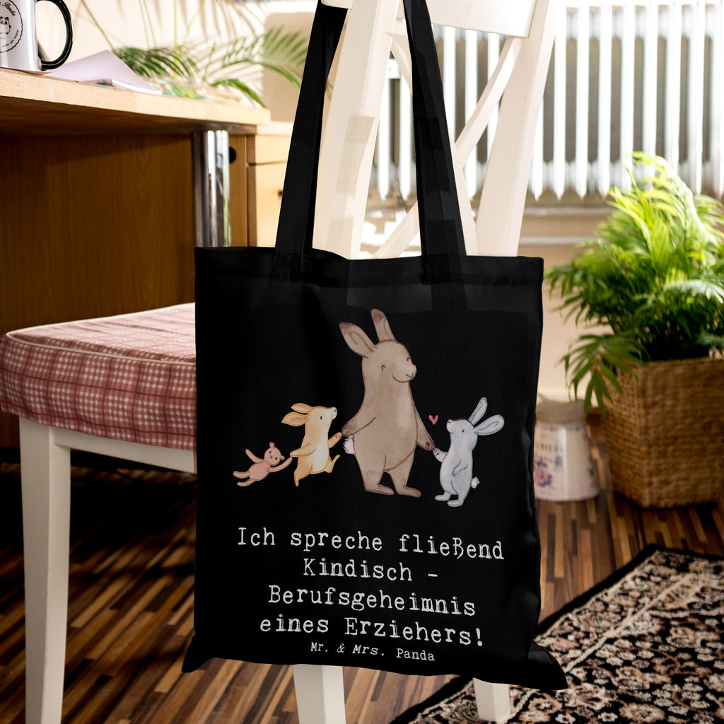 Tragetasche Erzieher Kindisch Jutebeutel, Umhängetasche, Schultertasche, Shopper, Beuteltasche, Beutel, Laptoptasche, Stoffbeutel, Einkaufstasche, Tragetasche, Badetasche, Jutetasche, Strandtasche, Tasche, Stofftasche, Einkaufstüte, Beruf, Ausbildung, Jubiläum, Abschied, Rente, Kollege, Kollegin, Geschenk, Schenken, Arbeitskollege, Mitarbeiter, Firma, Danke, Dankeschön