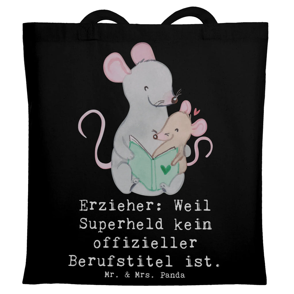 Tote bag Erzieher: Weil Superheld kein offizieller Berufstitel ist. Jutebeutel, Jutetasche, Einkaufstasche, Einkaufstüte, Stoffbeutel, Shopper, Strandtasche, Tasche, Tragetasche, Schultertasche, Laptoptasche, Badetasche, Stofftasche, Beutel, Beuteltasche, Umhängetasche, Beruf, Ausbildung, Jubiläum, Abschied, Rente, Kollege, Kollegin, Geschenk, Schenken, Arbeitskollege, Mitarbeiter, Firma, Danke, Dankeschön