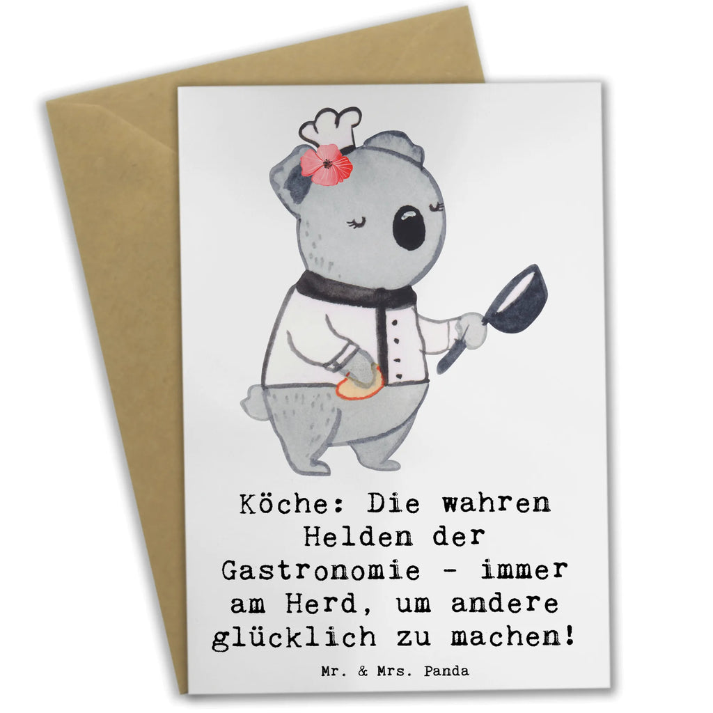 Greetings card Köche: Die wahren Helden der Gastronomie - immer am Herd, um andere glücklich zu machen! Geburtstagskarte, Hochzeitskarte, Ansichtskarten, Einladungskarte, Grußkarte, Karte, Klappkarte, Glückwunschkarte, Beruf, Ausbildung, Jubiläum, Abschied, Rente, Kollege, Kollegin, Geschenk, Schenken, Arbeitskollege, Mitarbeiter, Firma, Danke, Dankeschön