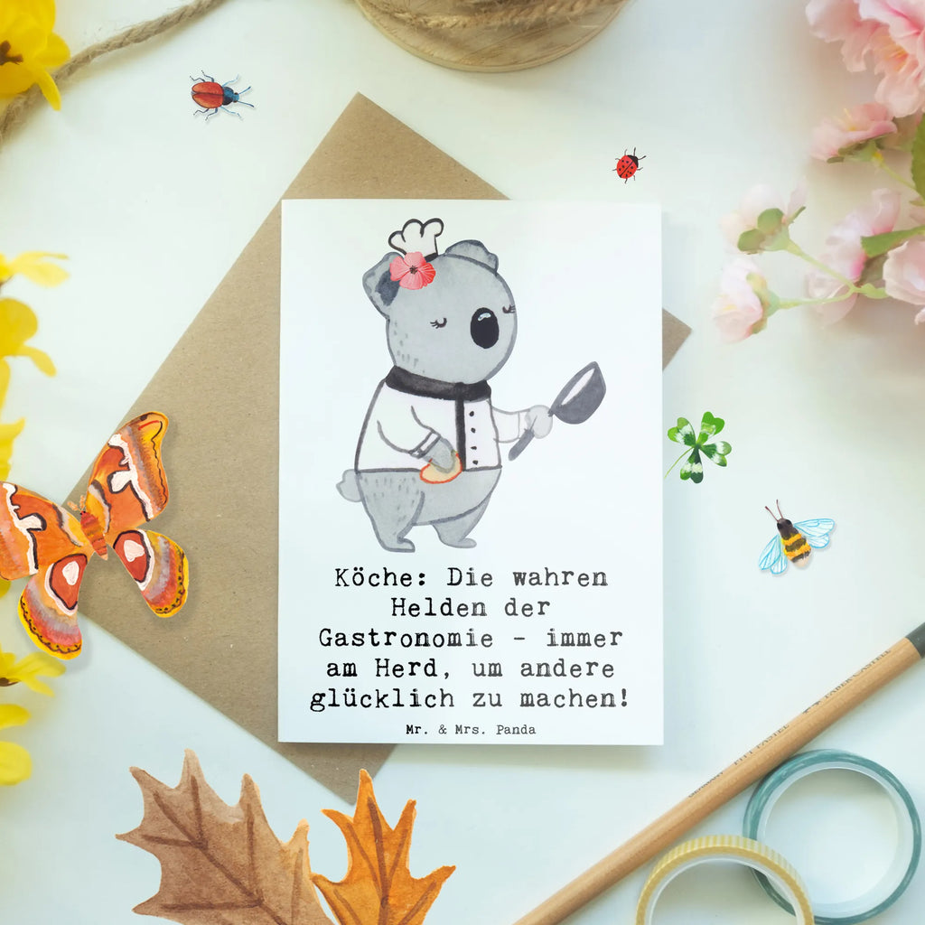 Greetings card Köche: Die wahren Helden der Gastronomie - immer am Herd, um andere glücklich zu machen! Geburtstagskarte, Hochzeitskarte, Ansichtskarten, Einladungskarte, Grußkarte, Karte, Klappkarte, Glückwunschkarte, Beruf, Ausbildung, Jubiläum, Abschied, Rente, Kollege, Kollegin, Geschenk, Schenken, Arbeitskollege, Mitarbeiter, Firma, Danke, Dankeschön