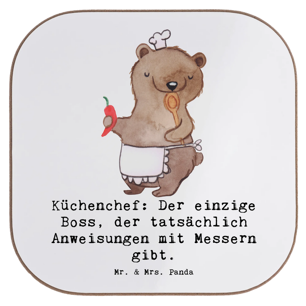 Square coaster Küchenchef: Der einzige Boss, der tatsächlich Anweisungen mit Messern gibt. Bierdeckel, Holzuntersetzer, Tassen Untersetzer, Glasuntersetzer, Untersetzer, Untersetzer Gläser, Untersetzer Design, Untersetzer aus Holz, Korkuntersetzer, Untersetzer Holz, Getränkeuntersetzer, Untersetzer für Gläser, Beruf, Ausbildung, Jubiläum, Abschied, Rente, Kollege, Kollegin, Geschenk, Schenken, Arbeitskollege, Mitarbeiter, Firma, Danke, Dankeschön