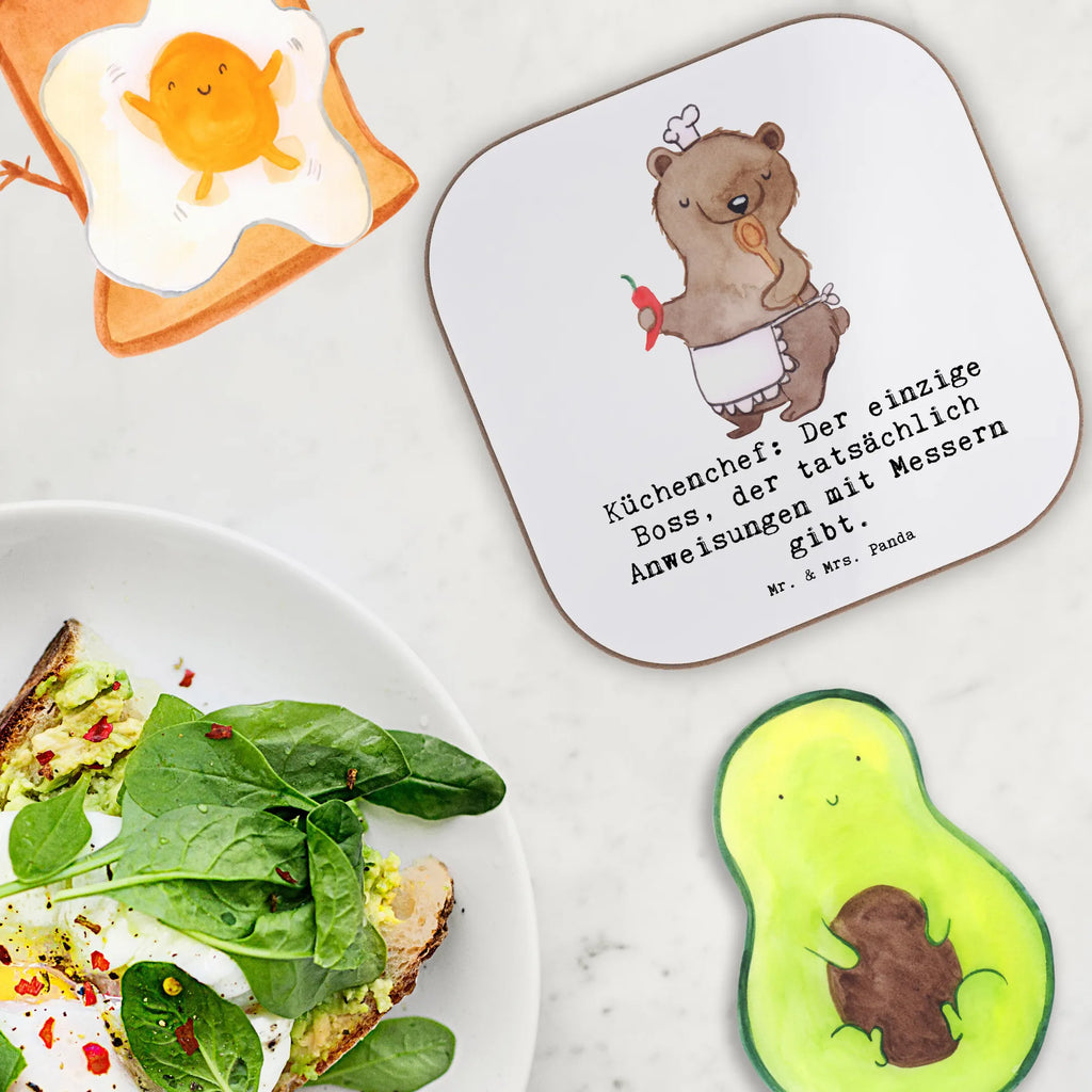 Square coaster Küchenchef: Der einzige Boss, der tatsächlich Anweisungen mit Messern gibt. Bierdeckel, Holzuntersetzer, Tassen Untersetzer, Glasuntersetzer, Untersetzer, Untersetzer Gläser, Untersetzer Design, Untersetzer aus Holz, Korkuntersetzer, Untersetzer Holz, Getränkeuntersetzer, Untersetzer für Gläser, Beruf, Ausbildung, Jubiläum, Abschied, Rente, Kollege, Kollegin, Geschenk, Schenken, Arbeitskollege, Mitarbeiter, Firma, Danke, Dankeschön