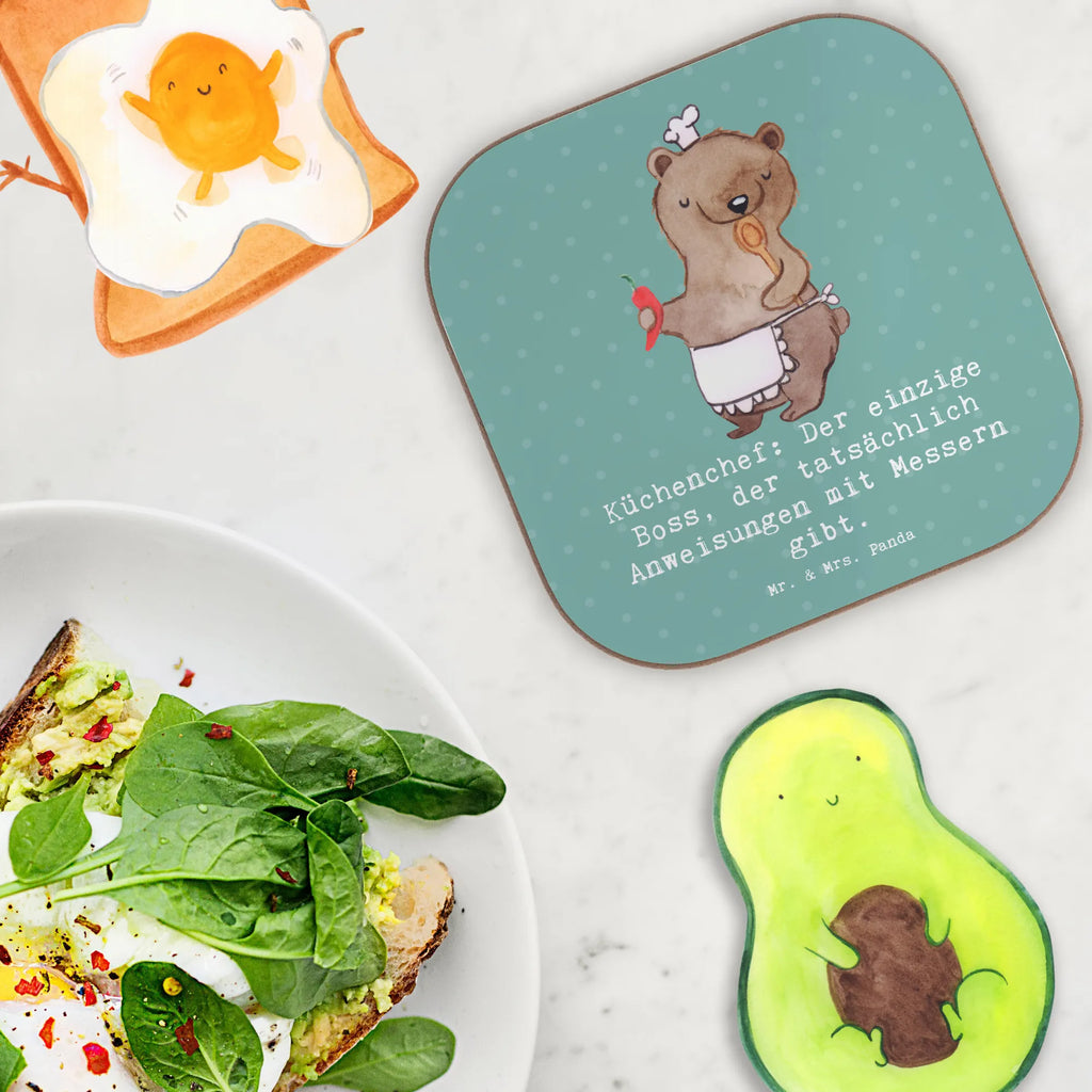 Square coaster Küchenchef: Der einzige Boss, der tatsächlich Anweisungen mit Messern gibt. Bierdeckel, Holzuntersetzer, Tassen Untersetzer, Glasuntersetzer, Untersetzer, Untersetzer Gläser, Untersetzer Design, Untersetzer aus Holz, Korkuntersetzer, Untersetzer Holz, Getränkeuntersetzer, Untersetzer für Gläser, Beruf, Ausbildung, Jubiläum, Abschied, Rente, Kollege, Kollegin, Geschenk, Schenken, Arbeitskollege, Mitarbeiter, Firma, Danke, Dankeschön