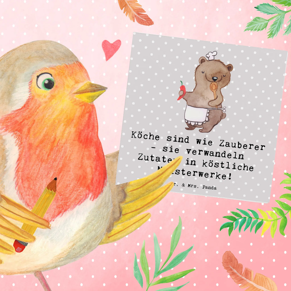 Deluxe Karte Köche sind wie Zauberer - sie verwandeln Zutaten in köstliche Meisterwerke! Grußkarte, Einladungskarte, Hochzeitskarte, Glückwunschkarte, Klappkarte, Hochwertige Klappkarte, Geburtstagskarte, Karte, Hochwertige Grußkarte, Beruf, Ausbildung, Jubiläum, Abschied, Rente, Kollege, Kollegin, Geschenk, Schenken, Arbeitskollege, Mitarbeiter, Firma, Danke, Dankeschön