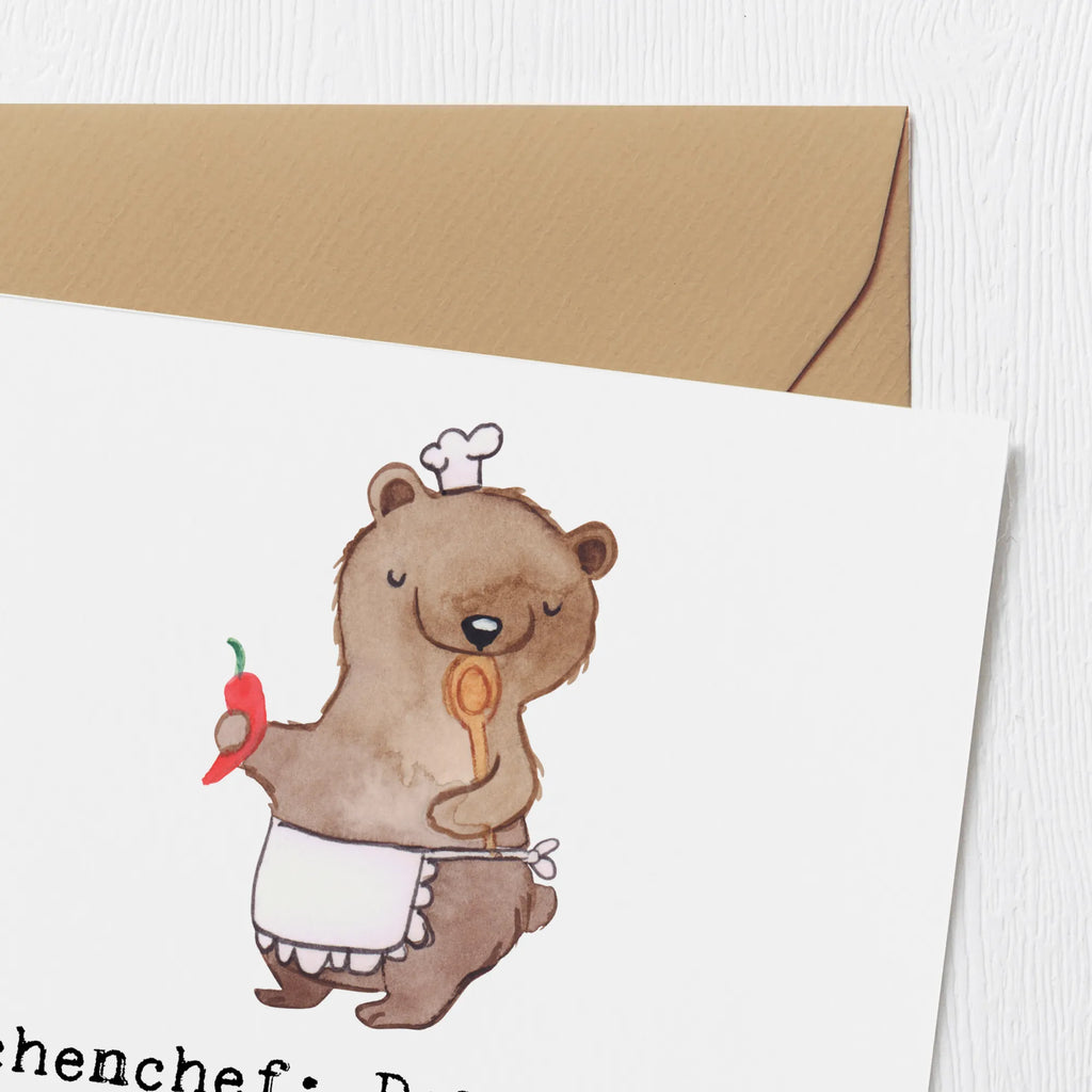 Deluxe Karte Küchenchef: Der einzige Boss, der tatsächlich Anweisungen mit Messern gibt. Einladungskarte, Hochwertige Grußkarte, Hochzeitskarte, Geburtstagskarte, Grußkarte, Hochwertige Klappkarte, Karte, Klappkarte, Glückwunschkarte, Beruf, Ausbildung, Jubiläum, Abschied, Rente, Kollege, Kollegin, Geschenk, Schenken, Arbeitskollege, Mitarbeiter, Firma, Danke, Dankeschön