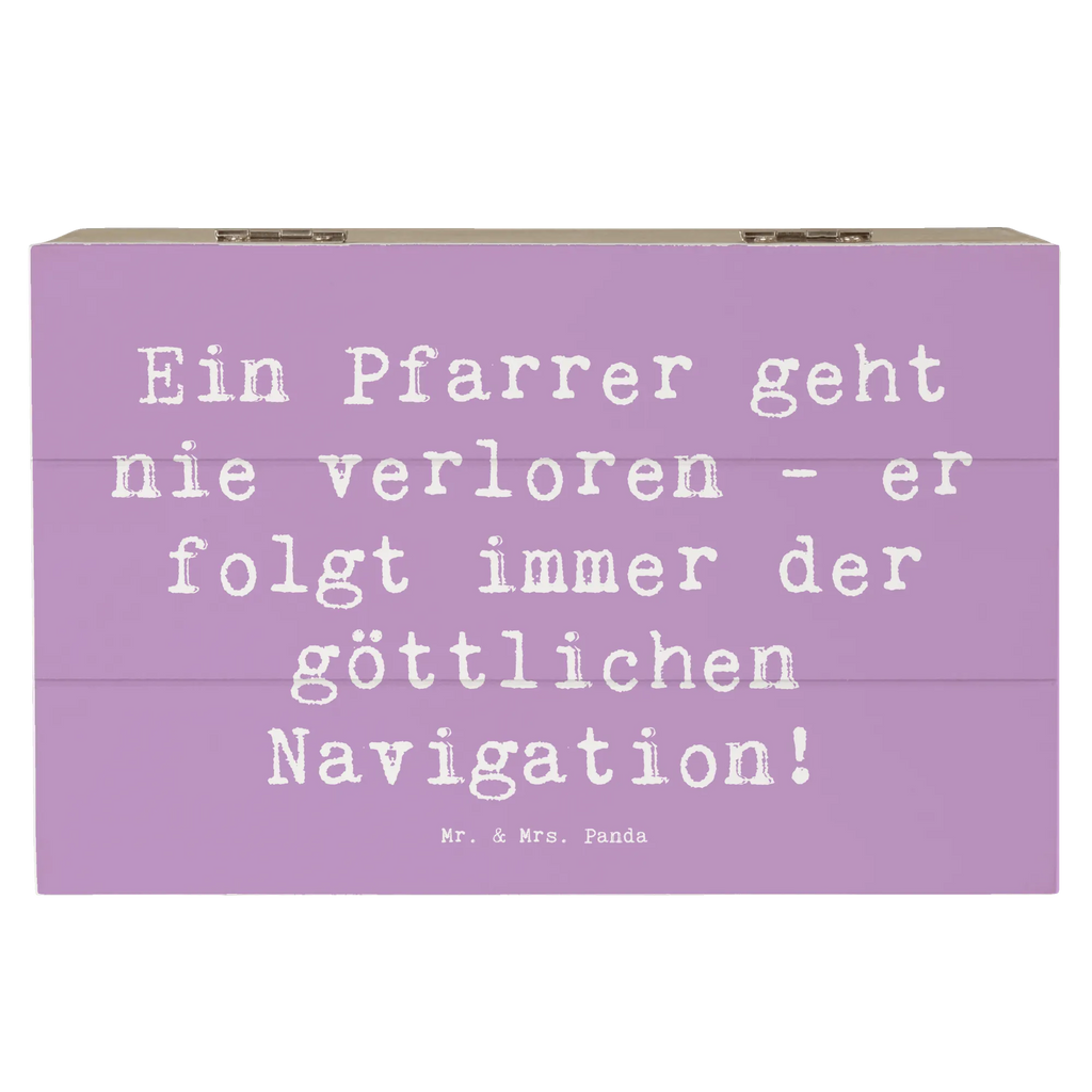 Wooden chest Saying Ein Pfarrer geht nie verloren - er folgt immer der göttlichen Navigation! Schatulle, Geschenkbox, Erinnerungsbox, Truhe, Aufbewahrungsbox, Holzkiste, Dekokiste, XXL, Geschenkdose, Schatzkiste, Kiste, Erinnerungskiste, Beruf, Ausbildung, Jubiläum, Abschied, Rente, Kollege, Kollegin, Geschenk, Schenken, Arbeitskollege, Mitarbeiter, Firma, Danke, Dankeschön