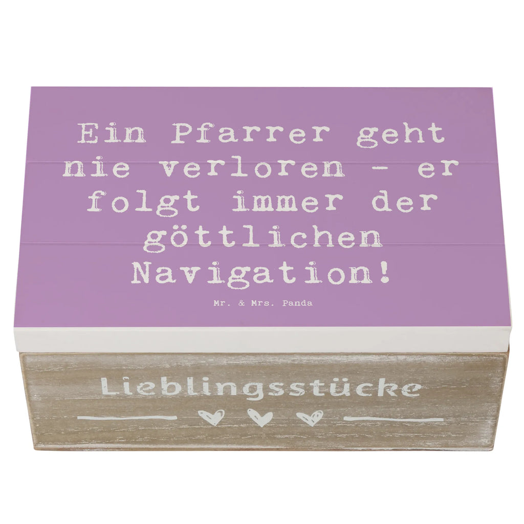 Wooden chest Saying Ein Pfarrer geht nie verloren - er folgt immer der göttlichen Navigation! Schatulle, Geschenkbox, Erinnerungsbox, Truhe, Aufbewahrungsbox, Holzkiste, Dekokiste, XXL, Geschenkdose, Schatzkiste, Kiste, Erinnerungskiste, Beruf, Ausbildung, Jubiläum, Abschied, Rente, Kollege, Kollegin, Geschenk, Schenken, Arbeitskollege, Mitarbeiter, Firma, Danke, Dankeschön
