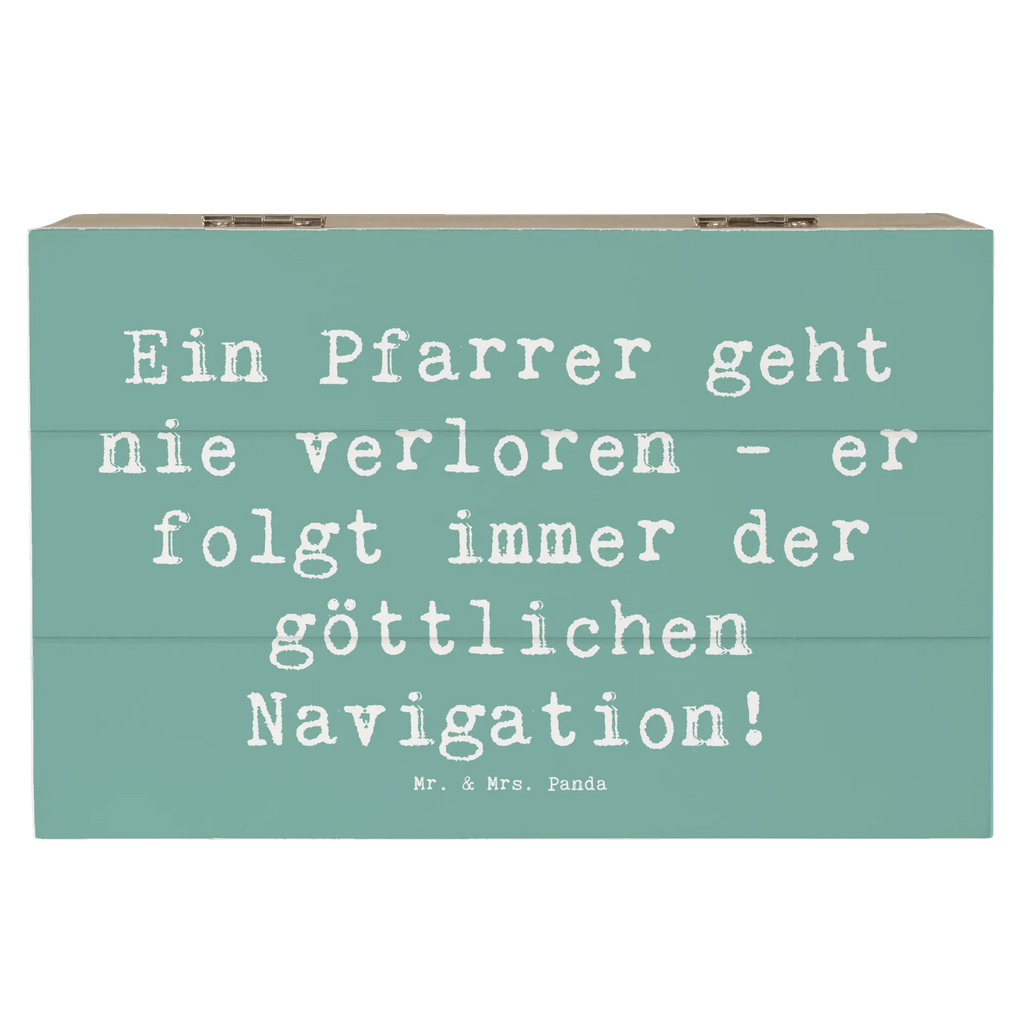 Wooden chest Saying Ein Pfarrer geht nie verloren - er folgt immer der göttlichen Navigation! Schatulle, Geschenkbox, Erinnerungsbox, Truhe, Aufbewahrungsbox, Holzkiste, Dekokiste, XXL, Geschenkdose, Schatzkiste, Kiste, Erinnerungskiste, Beruf, Ausbildung, Jubiläum, Abschied, Rente, Kollege, Kollegin, Geschenk, Schenken, Arbeitskollege, Mitarbeiter, Firma, Danke, Dankeschön