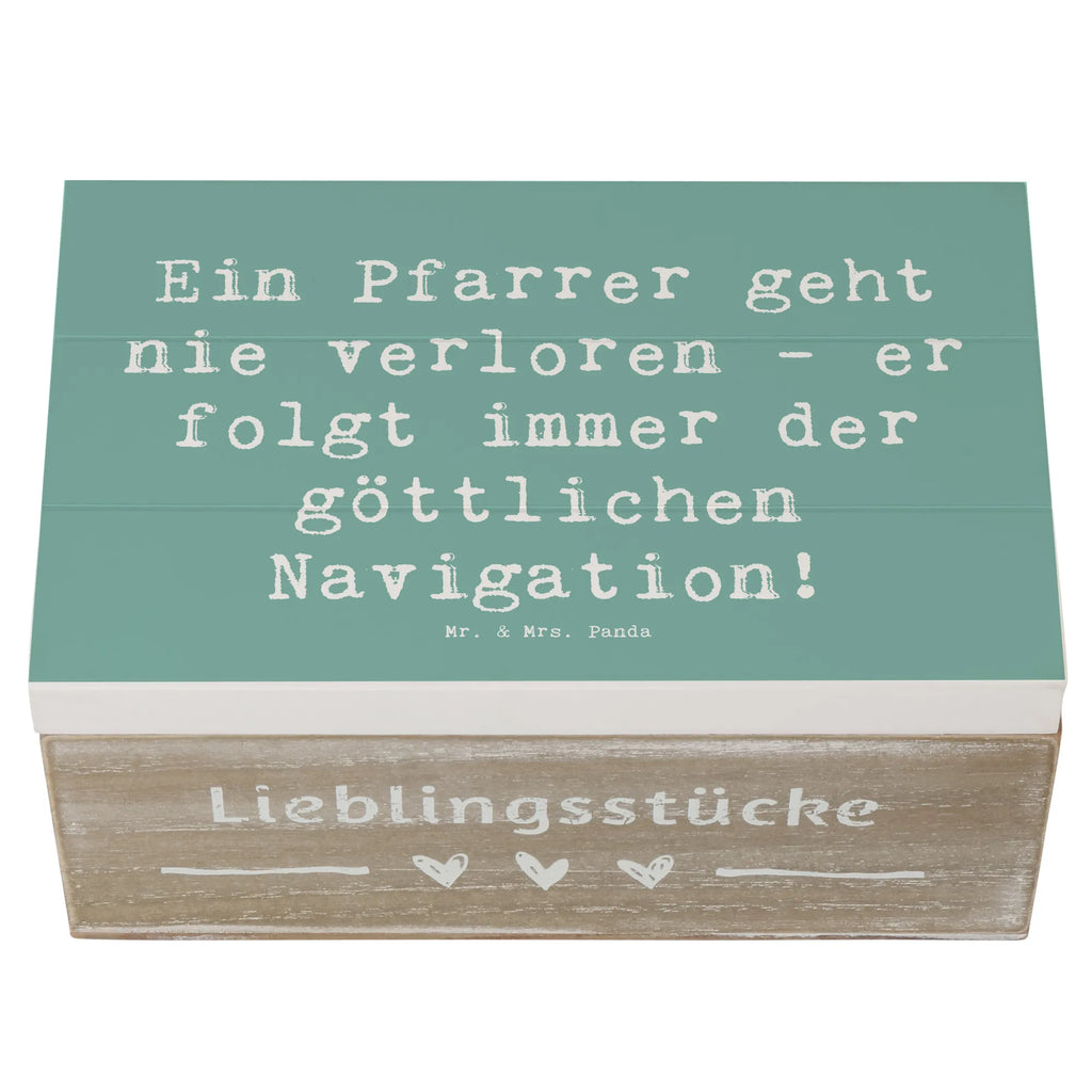 Wooden chest Saying Ein Pfarrer geht nie verloren - er folgt immer der göttlichen Navigation! Schatulle, Geschenkbox, Erinnerungsbox, Truhe, Aufbewahrungsbox, Holzkiste, Dekokiste, XXL, Geschenkdose, Schatzkiste, Kiste, Erinnerungskiste, Beruf, Ausbildung, Jubiläum, Abschied, Rente, Kollege, Kollegin, Geschenk, Schenken, Arbeitskollege, Mitarbeiter, Firma, Danke, Dankeschön