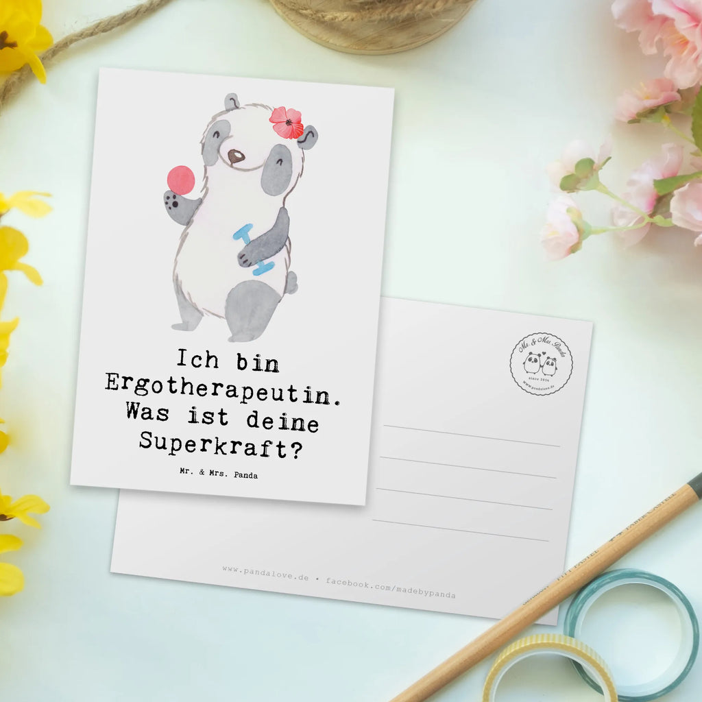Postcard Ich bin Ergotherapeutin. Was ist deine Superkraft? Einladungskarte, Dankeskarte, Ansichtskarte, Einladung Geburtstag, Geburtstagskarte, Geschenkkarte, Karte, Einladungskarten Geburtstag, Grußkarte, Ansichtskarten, Postkarte, Einladung, Beruf, Ausbildung, Jubiläum, Abschied, Rente, Kollege, Kollegin, Geschenk, Schenken, Arbeitskollege, Mitarbeiter, Firma, Danke, Dankeschön