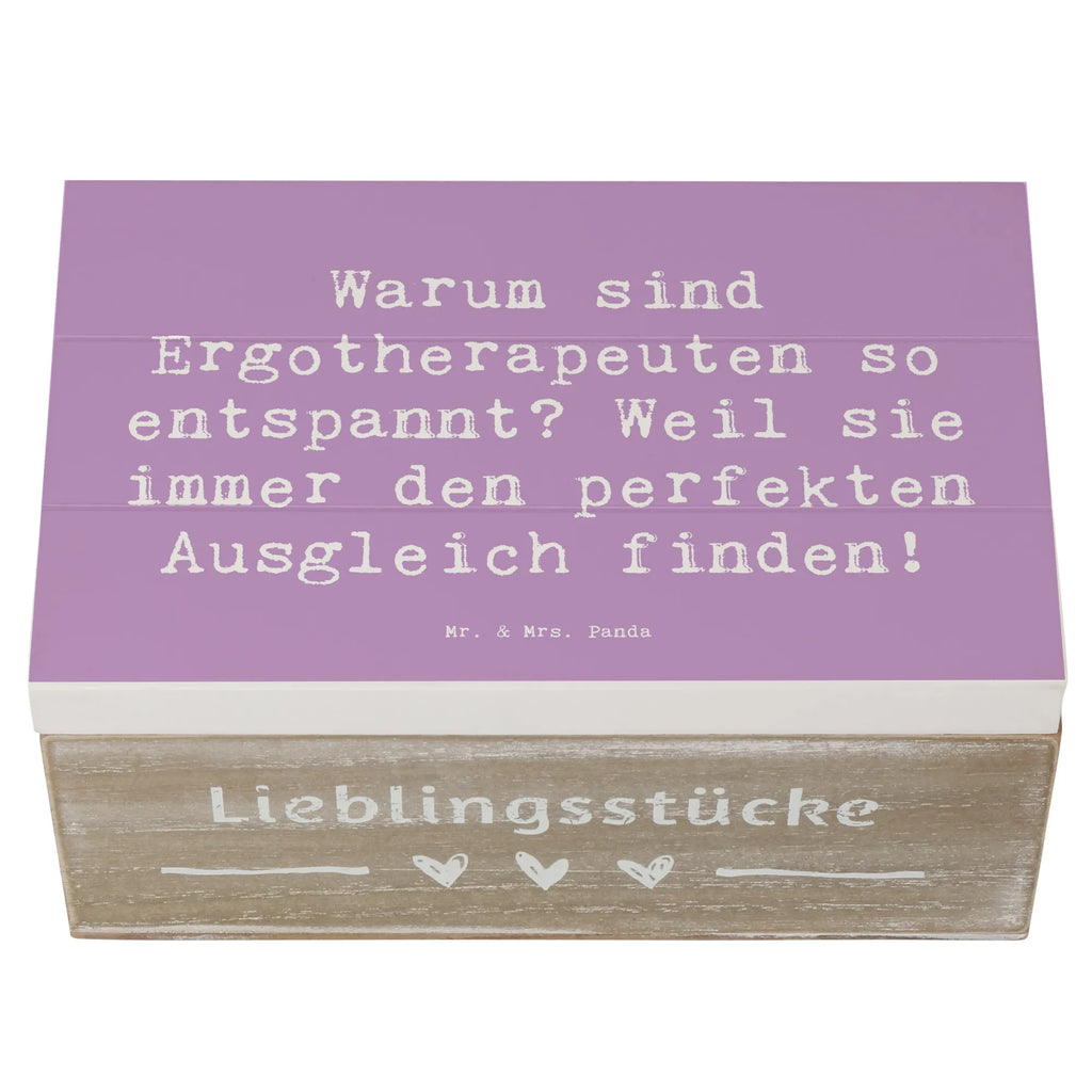 Wooden chest Saying Warum sind Ergotherapeuten so entspannt? Weil sie immer den perfekten Ausgleich finden! Schatulle, Erinnerungsbox, Geschenkdose, Geschenkbox, Aufbewahrungsbox, Dekokiste, Erinnerungskiste, Holzkiste, XXL, Truhe, Kiste, Schatzkiste, Beruf, Ausbildung, Jubiläum, Abschied, Rente, Kollege, Kollegin, Geschenk, Schenken, Arbeitskollege, Mitarbeiter, Firma, Danke, Dankeschön