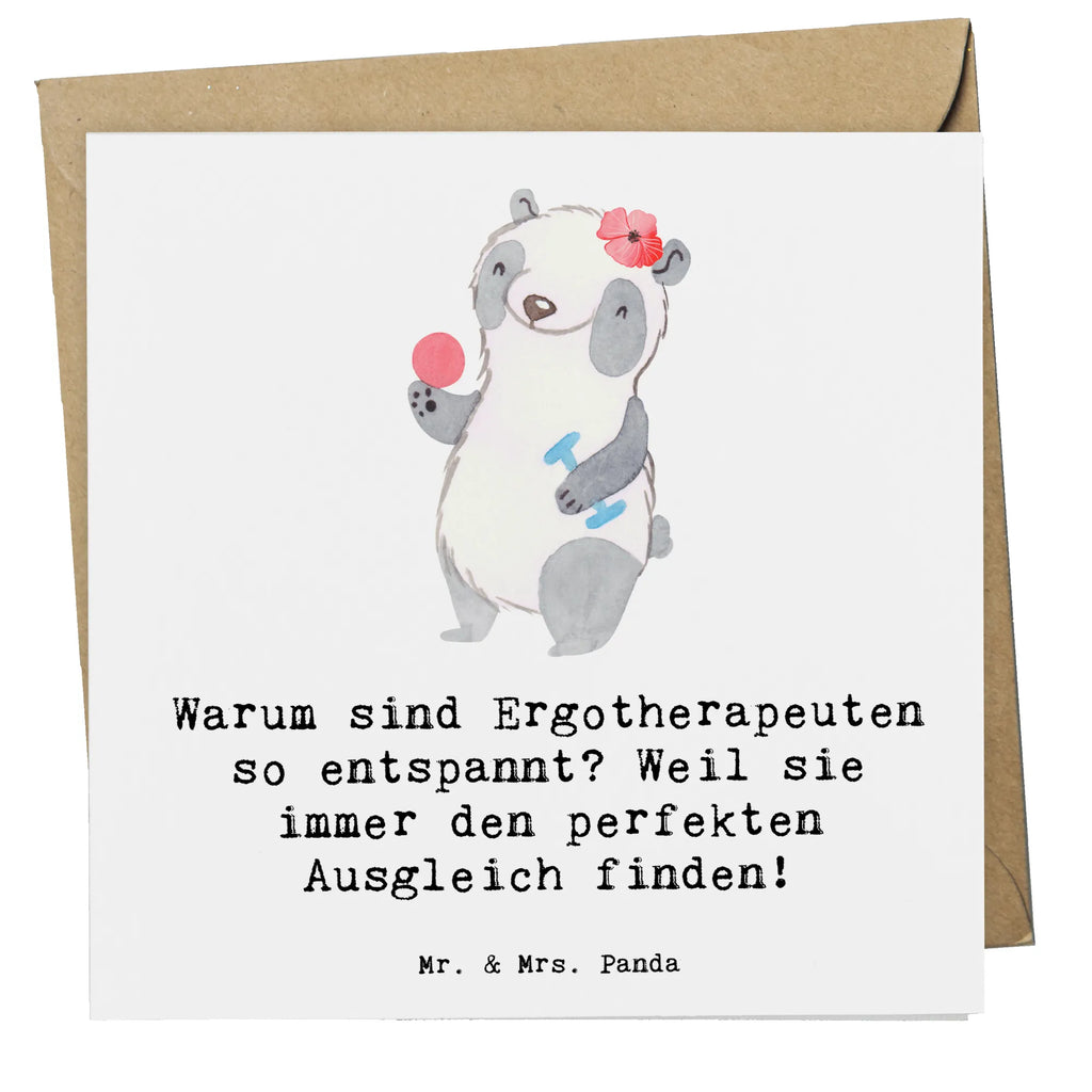 Deluxe Card Warum sind Ergotherapeuten so entspannt? Weil sie immer den perfekten Ausgleich finden! Einladungskarte, Glückwunschkarte, Grußkarte, Hochzeitskarte, Hochwertige Grußkarte, Karte, Klappkarte, Hochwertige Klappkarte, Geburtstagskarte, Beruf, Ausbildung, Jubiläum, Abschied, Rente, Kollege, Kollegin, Geschenk, Schenken, Arbeitskollege, Mitarbeiter, Firma, Danke, Dankeschön