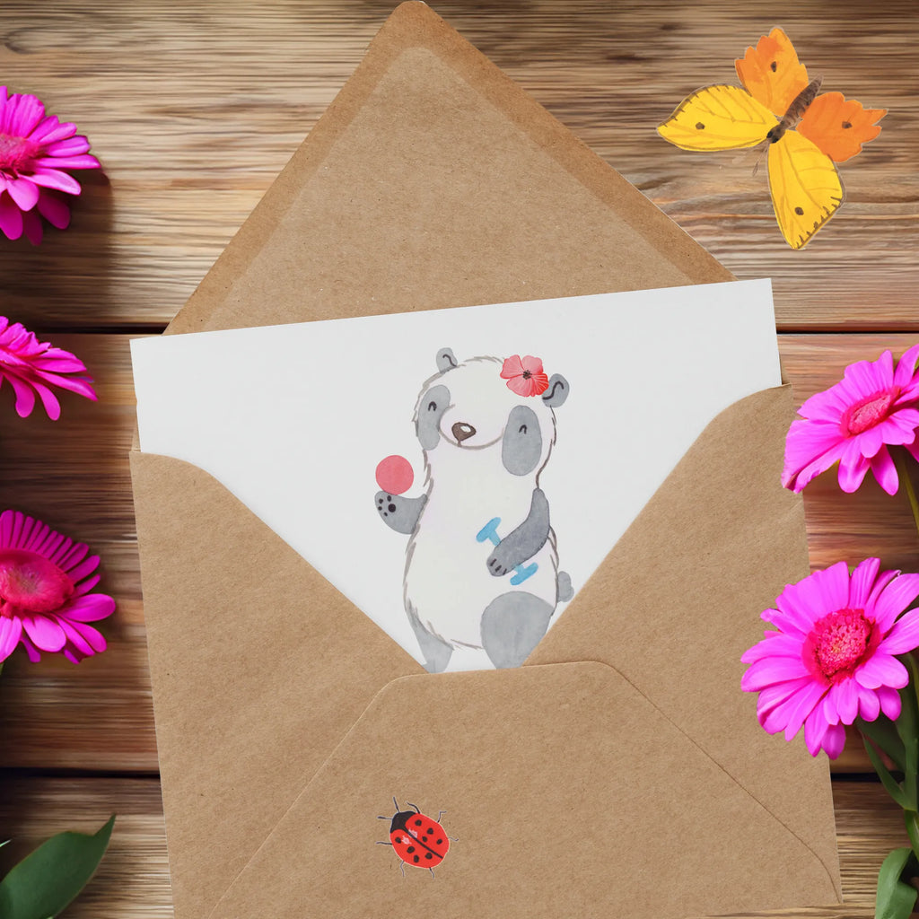 Deluxe Card Warum sind Ergotherapeuten so entspannt? Weil sie immer den perfekten Ausgleich finden! Einladungskarte, Glückwunschkarte, Grußkarte, Hochzeitskarte, Hochwertige Grußkarte, Karte, Klappkarte, Hochwertige Klappkarte, Geburtstagskarte, Beruf, Ausbildung, Jubiläum, Abschied, Rente, Kollege, Kollegin, Geschenk, Schenken, Arbeitskollege, Mitarbeiter, Firma, Danke, Dankeschön