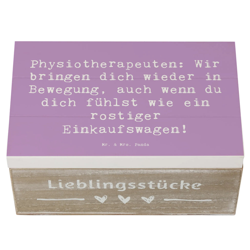 Wooden chest Saying Physiotherapeuten: Wir bringen dich wieder in Bewegung, auch wenn du dich fühlst wie ein rostiger Einkaufswagen! Erinnerungskiste, Holzkiste, Geschenkbox, Aufbewahrungsbox, Erinnerungsbox, Schatulle, Truhe, Kiste, Dekokiste, Schatzkiste, Geschenkdose, XXL, Beruf, Ausbildung, Jubiläum, Abschied, Rente, Kollege, Kollegin, Geschenk, Schenken, Arbeitskollege, Mitarbeiter, Firma, Danke, Dankeschön
