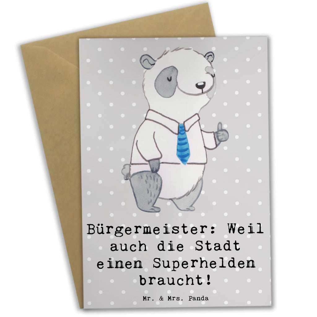 Greetings card Bürgermeister: Weil auch die Stadt einen Superhelden braucht! Hochzeitskarte, Grußkarte, Glückwunschkarte, Ansichtskarten, Karte, Geburtstagskarte, Klappkarte, Einladungskarte, Beruf, Ausbildung, Jubiläum, Abschied, Rente, Kollege, Kollegin, Geschenk, Schenken, Arbeitskollege, Mitarbeiter, Firma, Danke, Dankeschön