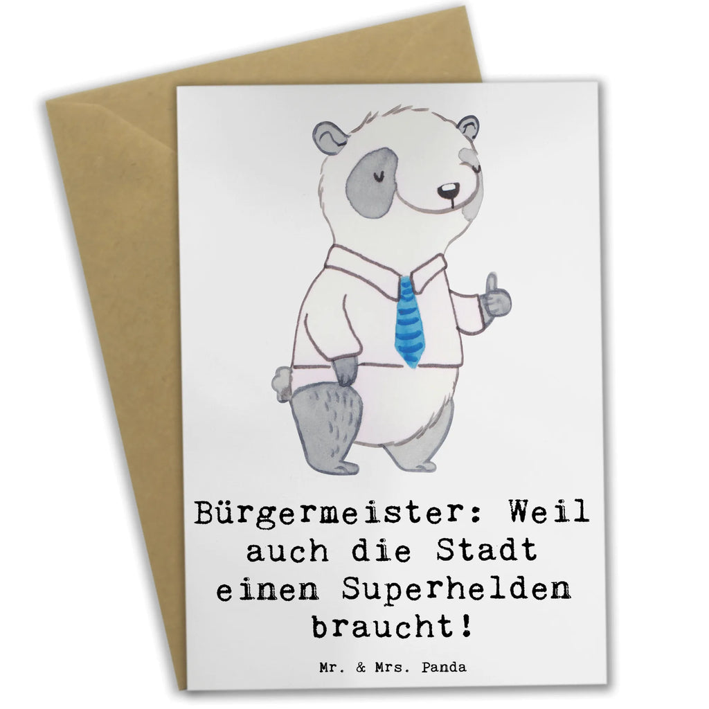 Greetings card Bürgermeister: Weil auch die Stadt einen Superhelden braucht! Hochzeitskarte, Grußkarte, Glückwunschkarte, Ansichtskarten, Karte, Geburtstagskarte, Klappkarte, Einladungskarte, Beruf, Ausbildung, Jubiläum, Abschied, Rente, Kollege, Kollegin, Geschenk, Schenken, Arbeitskollege, Mitarbeiter, Firma, Danke, Dankeschön