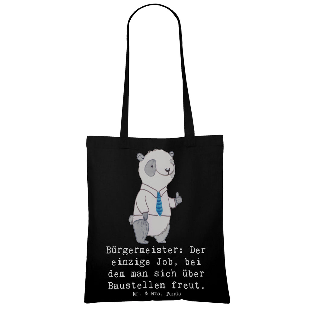 Tote bag Bürgermeister: Der einzige Job, bei dem man sich über Baustellen freut. Einkaufstüte, Umhängetasche, Tragetasche, Jutetasche, Einkaufstasche, Beutel, Strandtasche, Tasche, Schultertasche, Beuteltasche, Shopper, Stoffbeutel, Badetasche, Stofftasche, Laptoptasche, Jutebeutel, Beruf, Ausbildung, Jubiläum, Abschied, Rente, Kollege, Kollegin, Geschenk, Schenken, Arbeitskollege, Mitarbeiter, Firma, Danke, Dankeschön