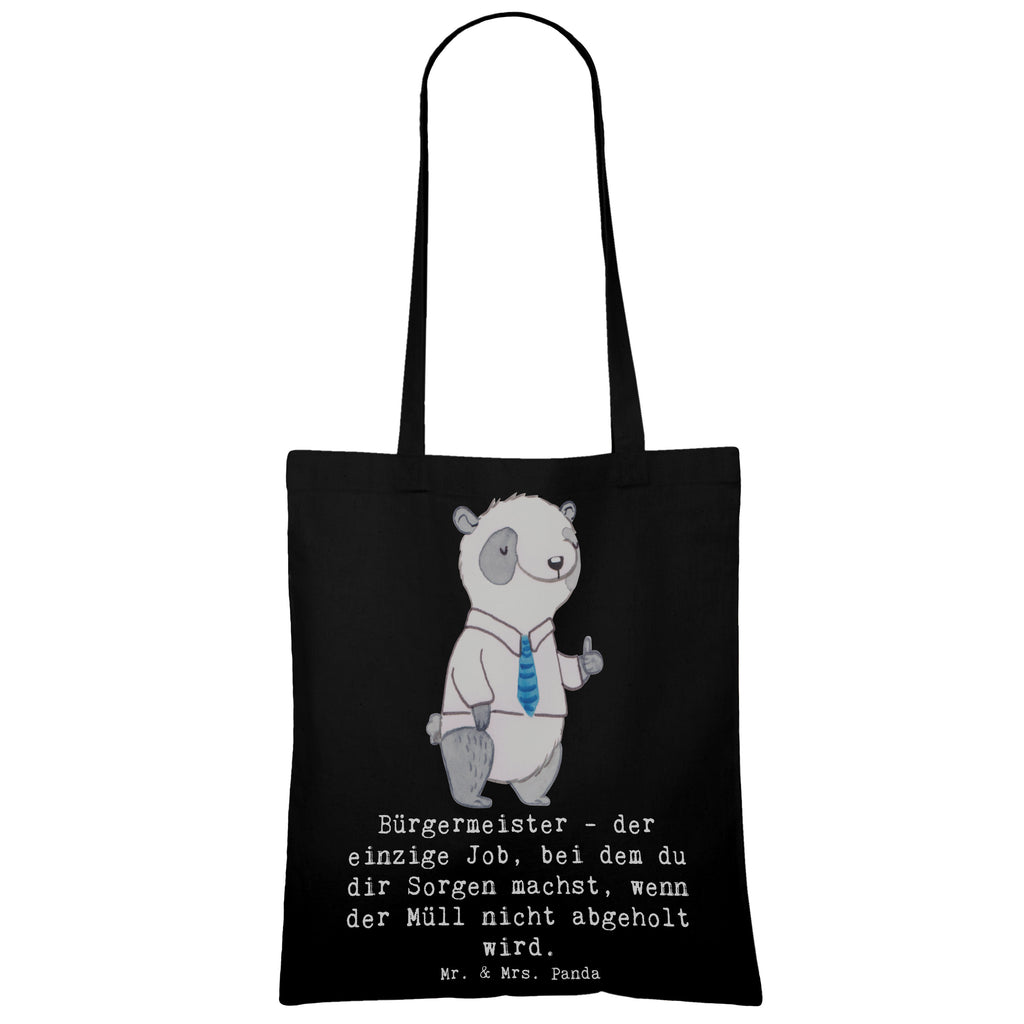 Tote bag Bürgermeister - der einzige Job, bei dem du dir Sorgen machst, wenn der Müll nicht abgeholt wird. Einkaufstüte, Beutel, Strandtasche, Jutebeutel, Beuteltasche, Tasche, Badetasche, Jutetasche, Laptoptasche, Stofftasche, Stoffbeutel, Schultertasche, Einkaufstasche, Shopper, Umhängetasche, Tragetasche, Beruf, Ausbildung, Jubiläum, Abschied, Rente, Kollege, Kollegin, Geschenk, Schenken, Arbeitskollege, Mitarbeiter, Firma, Danke, Dankeschön