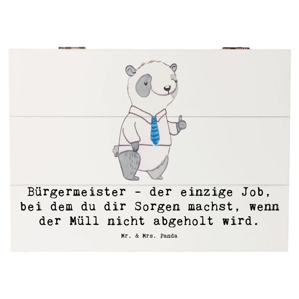 Wooden chest Bürgermeister - der einzige Job, bei dem du dir Sorgen machst, wenn der Müll nicht abgeholt wird. Geschenkbox, Holzkiste, Truhe, Erinnerungskiste, Aufbewahrungsbox, Kiste, Erinnerungsbox, Geschenkdose, XXL, Schatzkiste, Schatulle, Dekokiste, Beruf, Ausbildung, Jubiläum, Abschied, Rente, Kollege, Kollegin, Geschenk, Schenken, Arbeitskollege, Mitarbeiter, Firma, Danke, Dankeschön