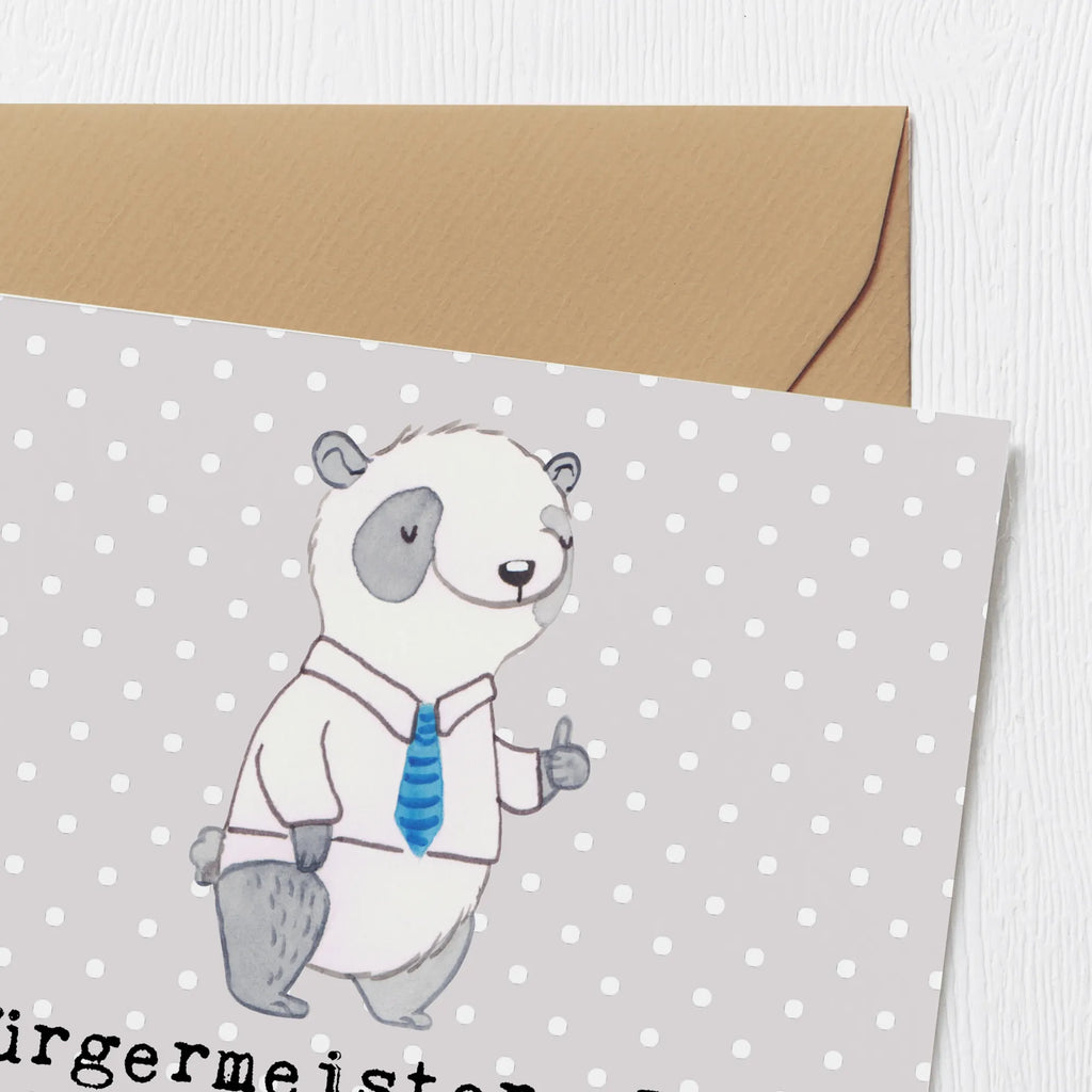 Deluxe Card Bürgermeister: Der einzige Job, bei dem man sich über Baustellen freut. Glückwunschkarte, Grußkarte, Hochwertige Grußkarte, Einladungskarte, Karte, Klappkarte, Hochwertige Klappkarte, Hochzeitskarte, Geburtstagskarte, Beruf, Ausbildung, Jubiläum, Abschied, Rente, Kollege, Kollegin, Geschenk, Schenken, Arbeitskollege, Mitarbeiter, Firma, Danke, Dankeschön