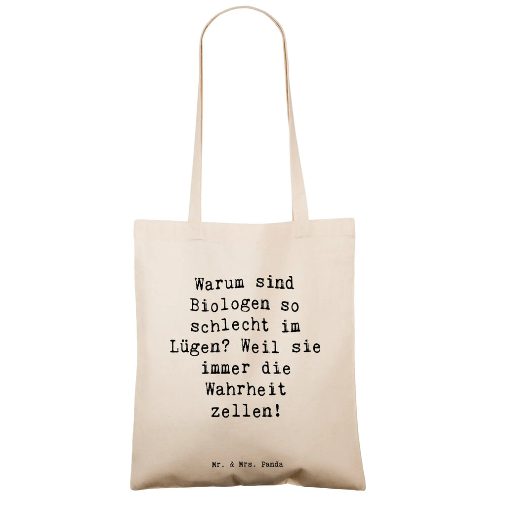 Tote bag Saying Warum sind Biologen so schlecht im Lügen? Weil sie immer die Wahrheit zellen! Beuteltasche, Beutel, Einkaufstasche, Jutebeutel, Stoffbeutel, Tasche, Shopper, Umhängetasche, Strandtasche, Schultertasche, Stofftasche, Tragetasche, Badetasche, Jutetasche, Einkaufstüte, Laptoptasche, Beruf, Ausbildung, Jubiläum, Abschied, Rente, Kollege, Kollegin, Geschenk, Schenken, Arbeitskollege, Mitarbeiter, Firma, Danke, Dankeschön