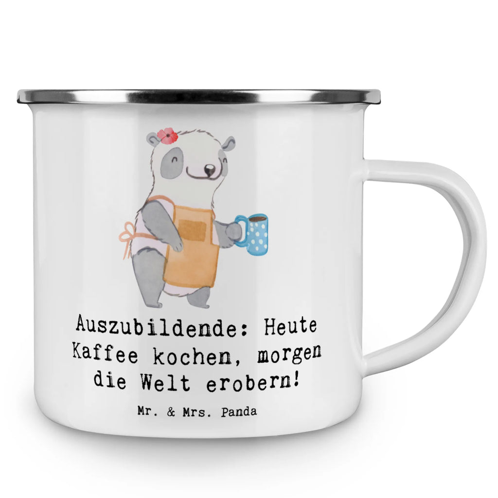 Enamel camping mug Auszubildende: Heute Kaffee kochen, morgen die Welt erobern! Metalltasse, Camping Becher Edelstahl, Emaille Trinkbecher, Emaille Campingbecher, Campingtassen, Campingtasse, Blechtasse Outdoor, Emaille Tasse, Outdoor Becher, Outdoor Tasse, Campingbecher, Metalltasse für Camping, Camping Tassen, Camping Tassen Emaille, Blechtasse, Kaffee Blechtasse, Emaille Becher Camping, Metall Tasse, Camping Tasse Emaille, Edelstahl Trinkbecher, Camping Becher, Emailletasse, Blechtassen, Camping Tasse Metall, Emaille Becher, Emaille Tasse Camping, Tasse Camping, Emaille Tassen, Tasse Emaille, Trinkbecher, Beruf, Ausbildung, Jubiläum, Abschied, Rente, Kollege, Kollegin, Geschenk, Schenken, Arbeitskollege, Mitarbeiter, Firma, Danke, Dankeschön