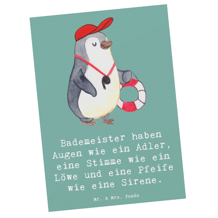 Postkarte Bademeister Superheld