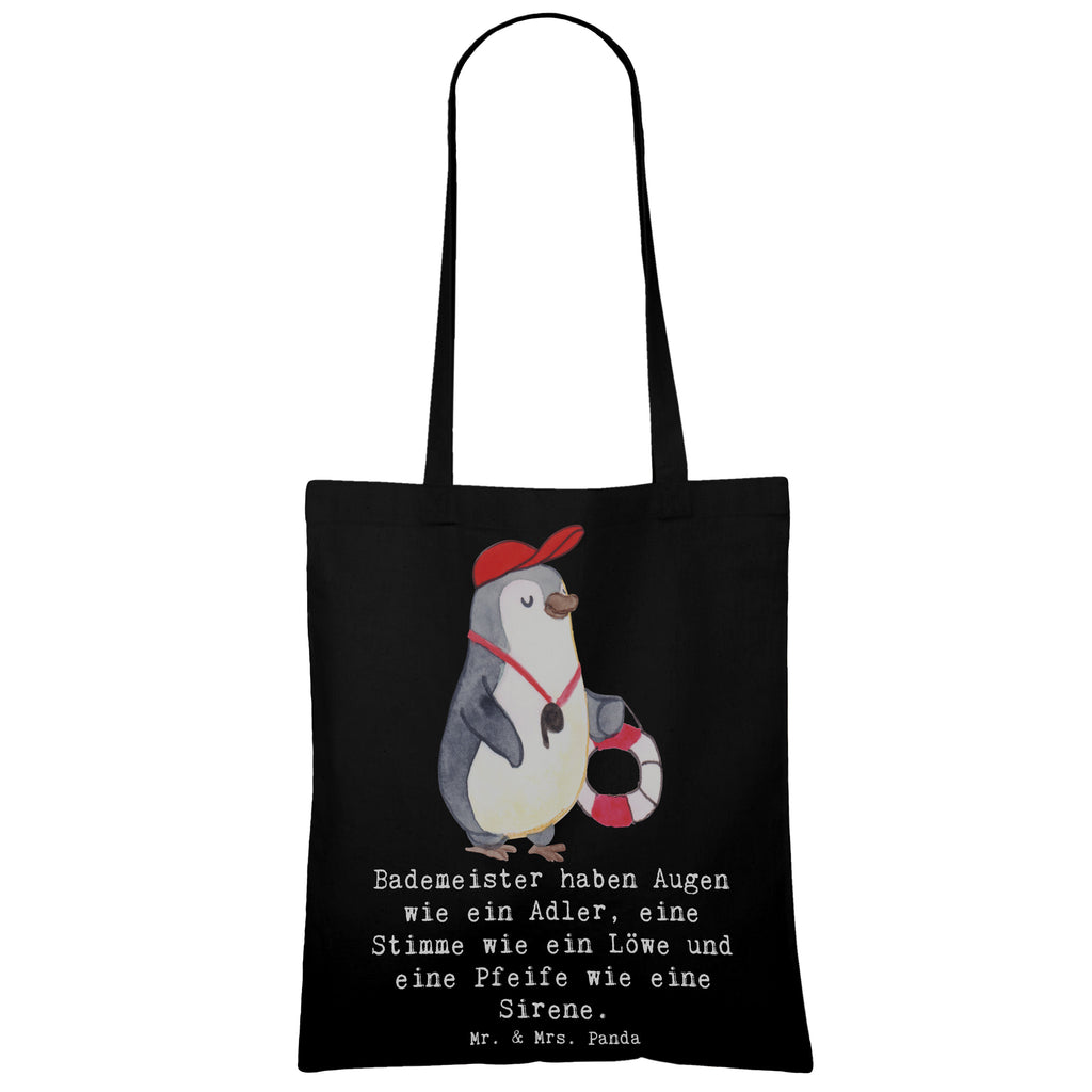 Tote bag Bademeister haben Augen wie ein Adler, eine Stimme wie ein Löwe und eine Pfeife wie eine Sirene. Tragetasche, Jutebeutel, Einkaufstüte, Badetasche, Umhängetasche, Laptoptasche, Beuteltasche, Shopper, Einkaufstasche, Schultertasche, Stoffbeutel, Stofftasche, Strandtasche, Tasche, Beutel, Jutetasche, Beruf, Ausbildung, Jubiläum, Abschied, Rente, Kollege, Kollegin, Geschenk, Schenken, Arbeitskollege, Mitarbeiter, Firma, Danke, Dankeschön