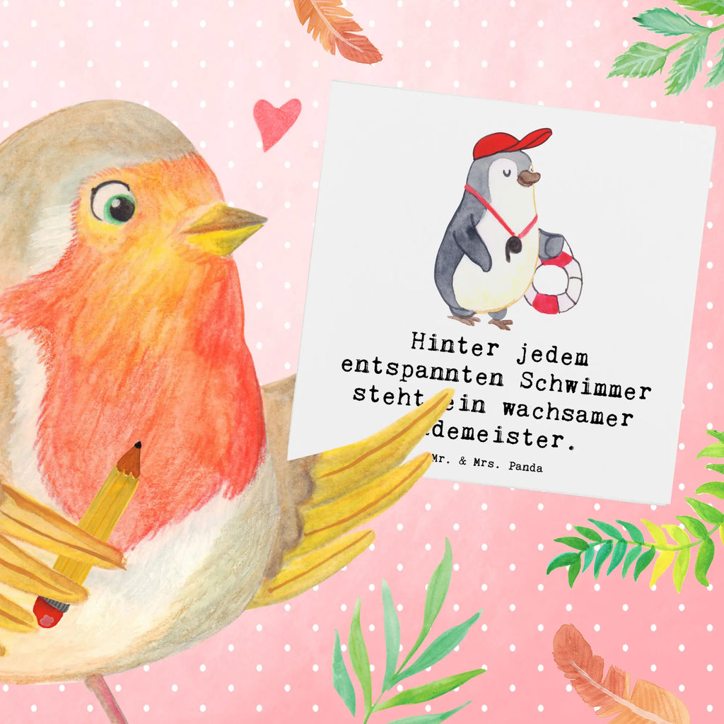 Deluxe Karte Bademeister schützend Einladungskarte, Klappkarte, Geburtstagskarte, Hochzeitskarte, Hochwertige Klappkarte, Karte, Hochwertige Grußkarte, Glückwunschkarte, Grußkarte, Beruf, Ausbildung, Jubiläum, Abschied, Rente, Kollege, Kollegin, Geschenk, Schenken, Arbeitskollege, Mitarbeiter, Firma, Danke, Dankeschön