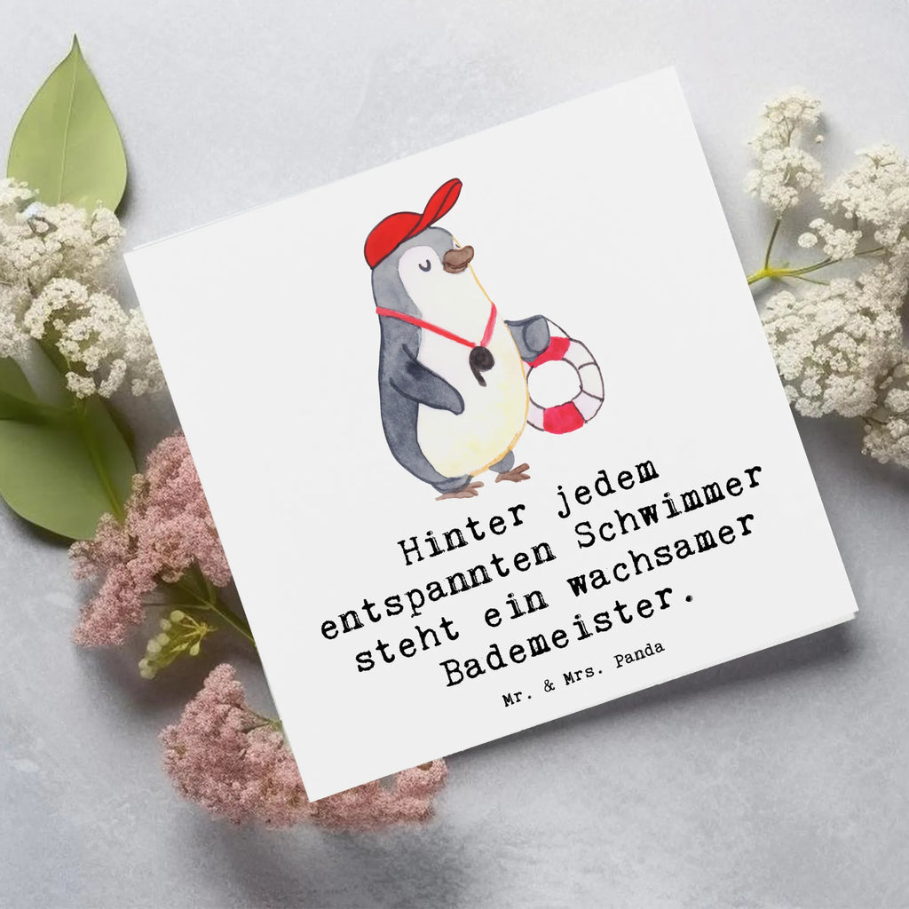 Deluxe Karte Bademeister schützend Einladungskarte, Klappkarte, Geburtstagskarte, Hochzeitskarte, Hochwertige Klappkarte, Karte, Hochwertige Grußkarte, Glückwunschkarte, Grußkarte, Beruf, Ausbildung, Jubiläum, Abschied, Rente, Kollege, Kollegin, Geschenk, Schenken, Arbeitskollege, Mitarbeiter, Firma, Danke, Dankeschön