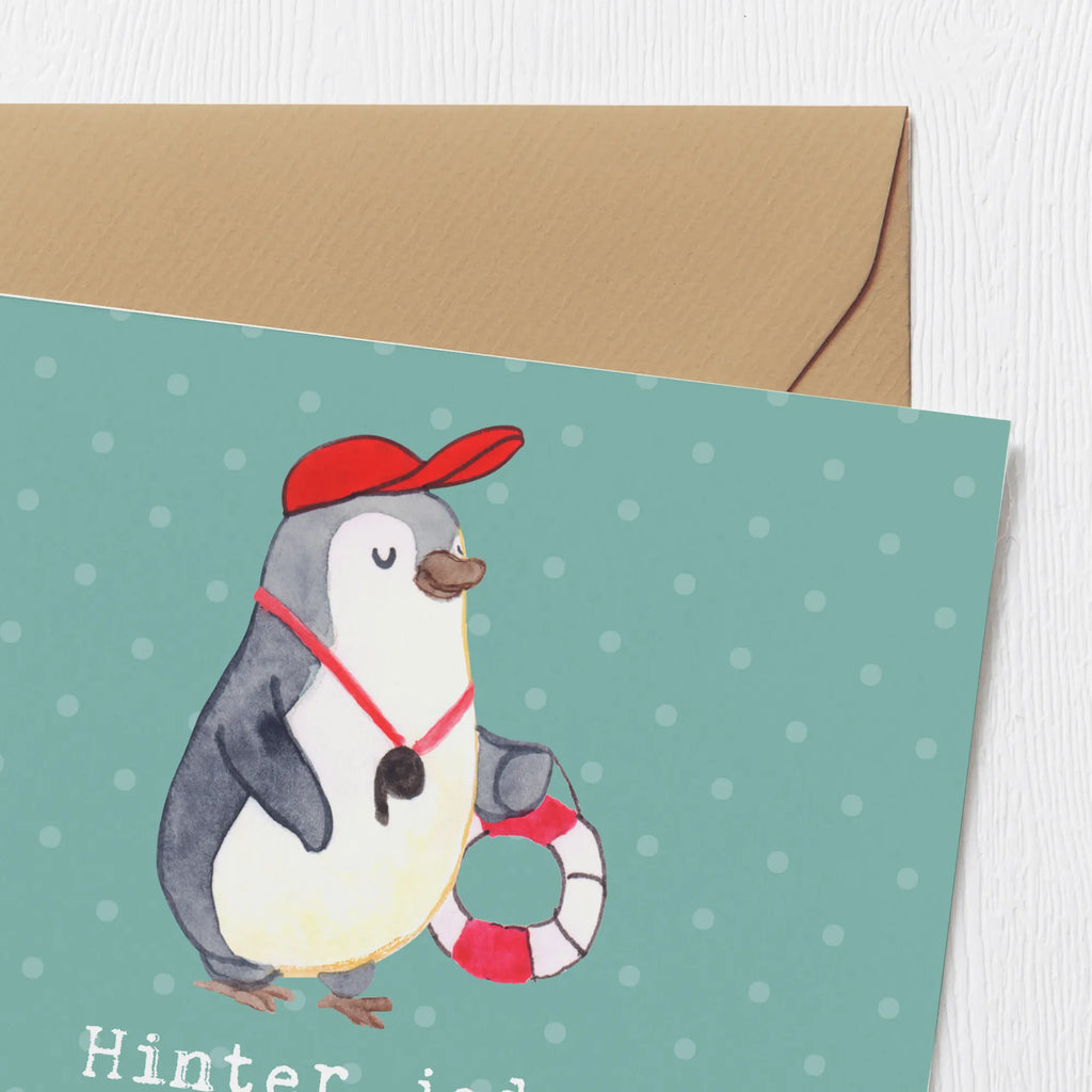 Deluxe Karte Bademeister schützend Einladungskarte, Klappkarte, Geburtstagskarte, Hochzeitskarte, Hochwertige Klappkarte, Karte, Hochwertige Grußkarte, Glückwunschkarte, Grußkarte, Beruf, Ausbildung, Jubiläum, Abschied, Rente, Kollege, Kollegin, Geschenk, Schenken, Arbeitskollege, Mitarbeiter, Firma, Danke, Dankeschön