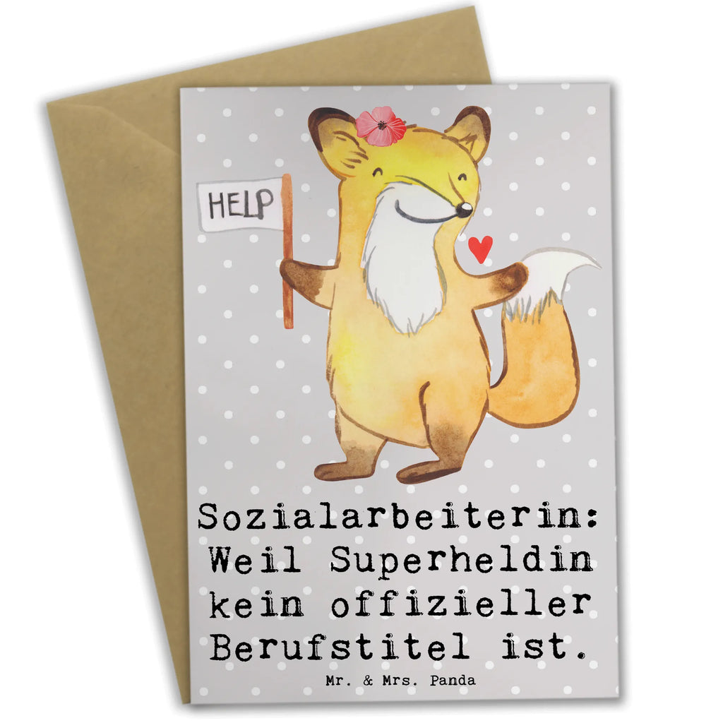 Greetings card Sozialarbeiterin: Weil Superheldin kein offizieller Berufstitel ist. Glückwunschkarte, Grußkarte, Einladungskarte, Klappkarte, Ansichtskarten, Hochzeitskarte, Geburtstagskarte, Karte, Beruf, Ausbildung, Jubiläum, Abschied, Rente, Kollege, Kollegin, Geschenk, Schenken, Arbeitskollege, Mitarbeiter, Firma, Danke, Dankeschön