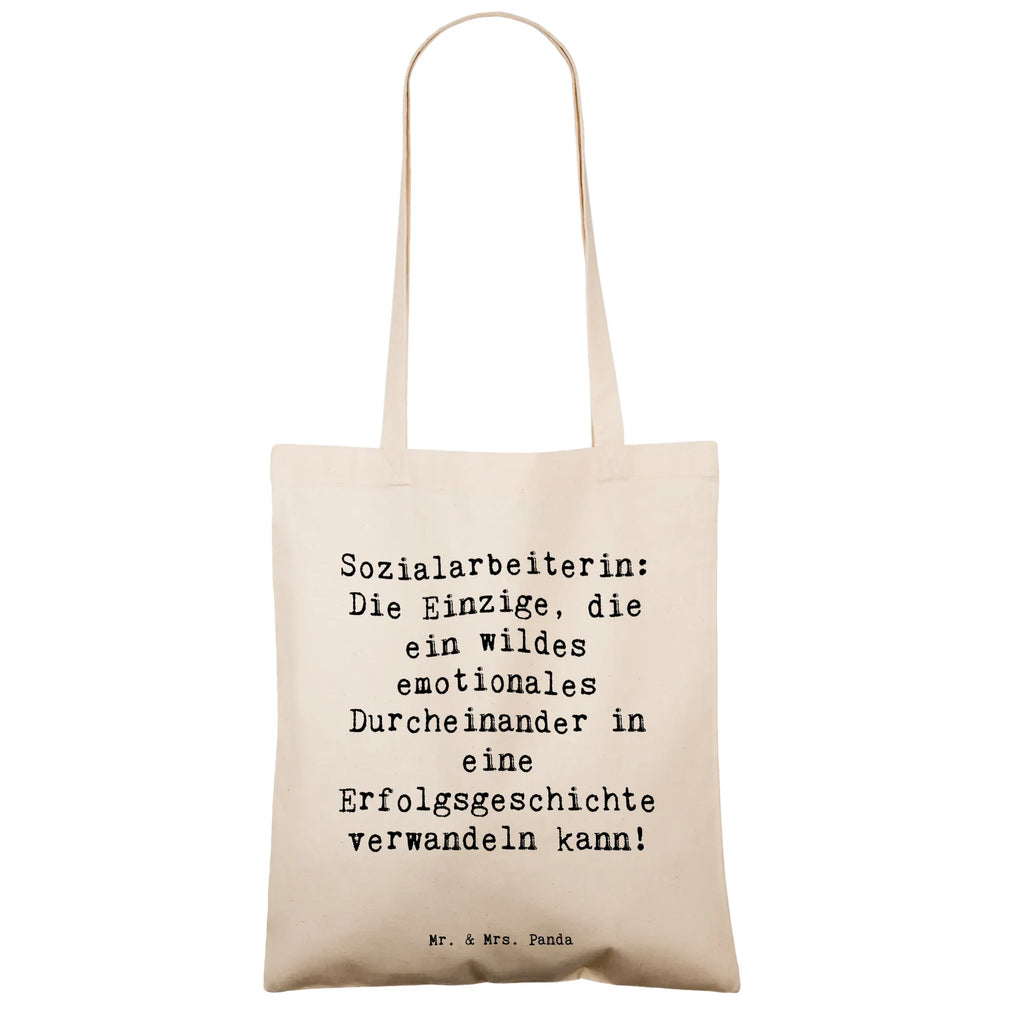 Tote bag Saying Sozialarbeiterin: Die Einzige, die ein wildes emotionales Durcheinander in eine Erfolgsgeschichte verwandeln kann! Einkaufstüte, Umhängetasche, Tragetasche, Jutetasche, Jutebeutel, Tasche, Badetasche, Strandtasche, Laptoptasche, Beuteltasche, Einkaufstasche, Shopper, Beutel, Schultertasche, Stofftasche, Stoffbeutel, Beruf, Ausbildung, Jubiläum, Abschied, Rente, Kollege, Kollegin, Geschenk, Schenken, Arbeitskollege, Mitarbeiter, Firma, Danke, Dankeschön