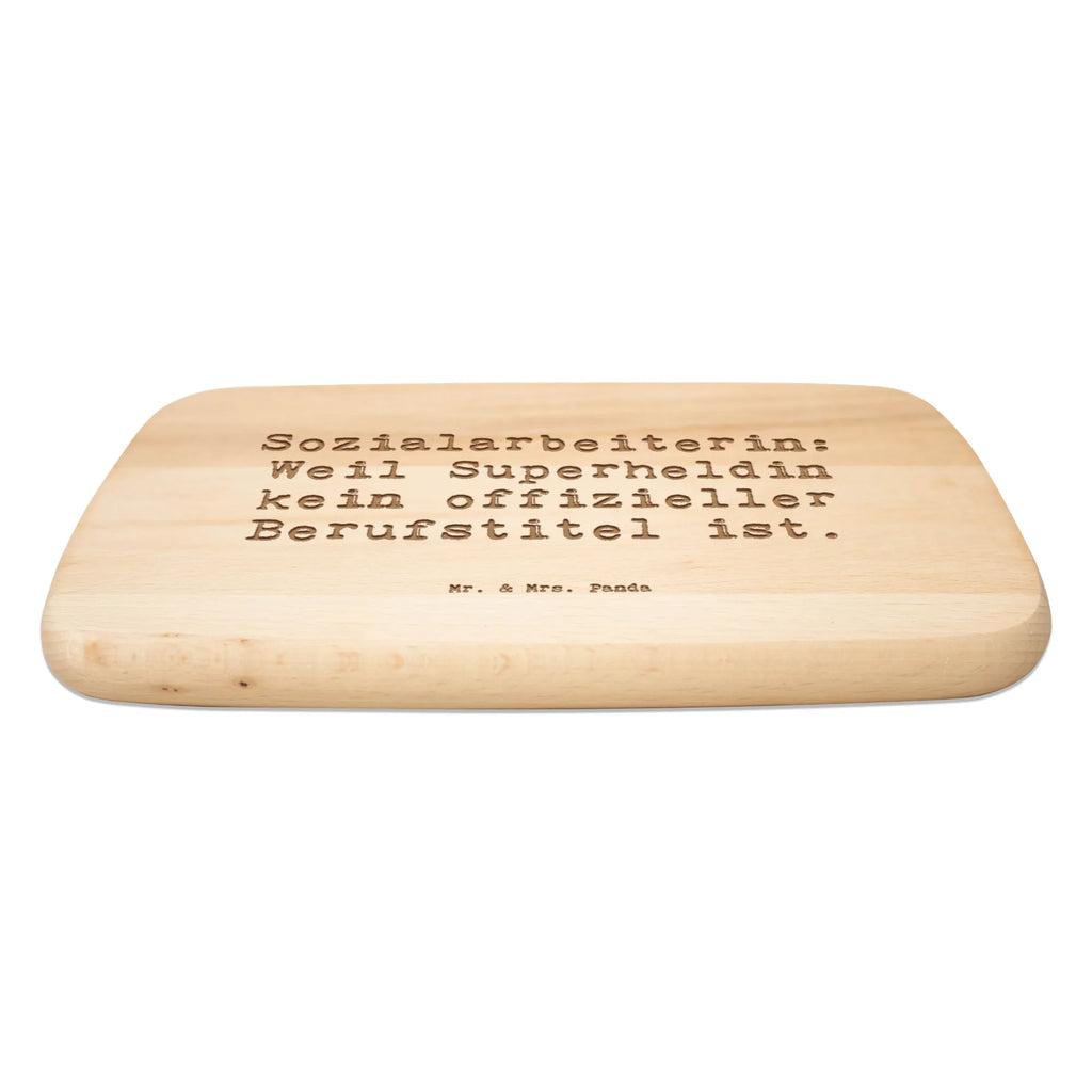 Serving board Saying Sozialarbeiterin: Weil Superheldin kein offizieller Berufstitel ist. cutting board, Board, breakfast board, gift, gift idea, best, farewell gift, passing exam, anniversary, retirement, promotion, job start, sayings, funny, profession