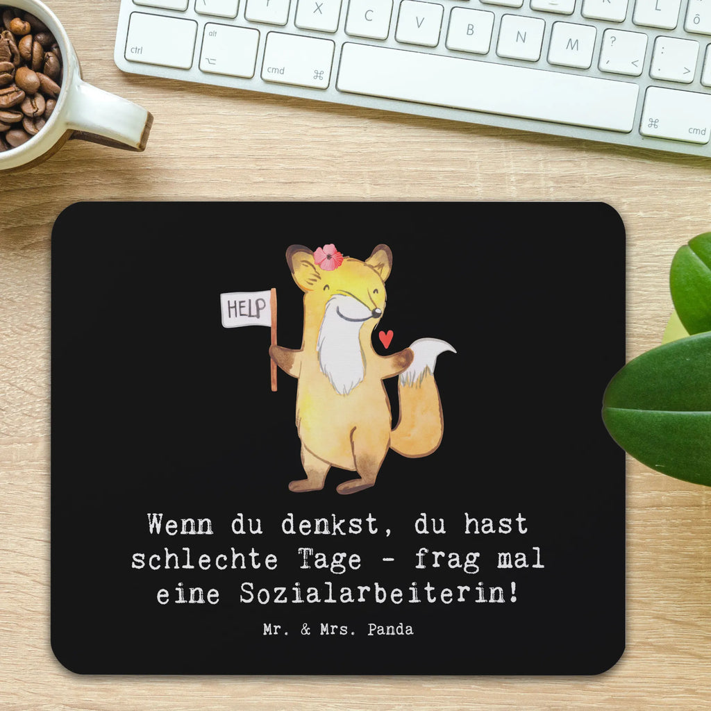Mouse mat Wenn du denkst, du hast schlechte Tage - frag mal eine Sozialarbeiterin! Mausunterlage, Mousepad, Computer zubehör, Arbeitszimmer, Einzigartiges Mauspad, Mauspad Büro, Designer Mauspad, PC Zubehör, Mauspad, Büroausstattung, Beruf, Ausbildung, Jubiläum, Abschied, Rente, Kollege, Kollegin, Geschenk, Schenken, Arbeitskollege, Mitarbeiter, Firma, Danke, Dankeschön