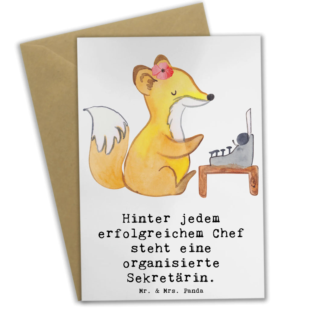 Greetings card Hinter jedem erfolgreichem Chef steht eine organisierte Sekretärin. Geburtstagskarte, Klappkarte, Grußkarte, Glückwunschkarte, Hochzeitskarte, Ansichtskarten, Einladungskarte, Karte, Beruf, Ausbildung, Jubiläum, Abschied, Rente, Kollege, Kollegin, Geschenk, Schenken, Arbeitskollege, Mitarbeiter, Firma, Danke, Dankeschön