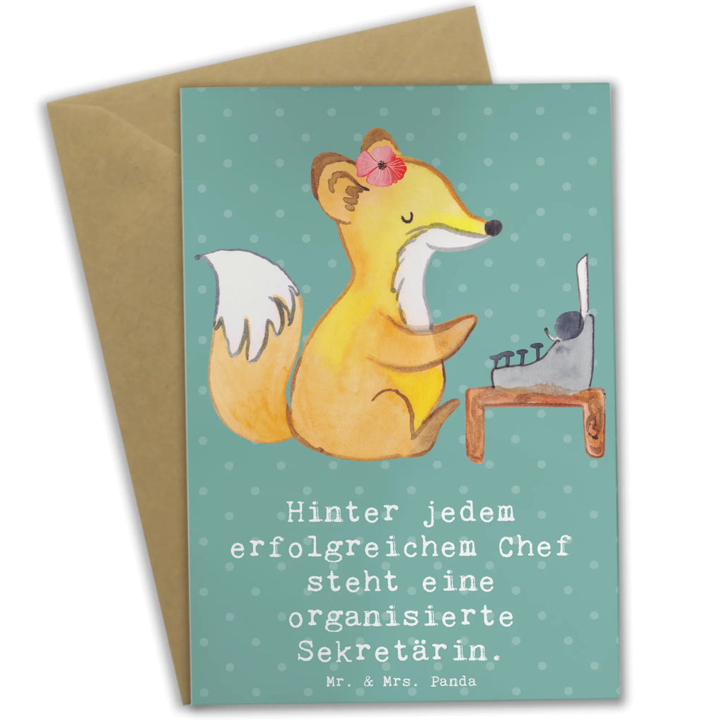 Greetings card Hinter jedem erfolgreichem Chef steht eine organisierte Sekretärin. Geburtstagskarte, Klappkarte, Grußkarte, Glückwunschkarte, Hochzeitskarte, Ansichtskarten, Einladungskarte, Karte, Beruf, Ausbildung, Jubiläum, Abschied, Rente, Kollege, Kollegin, Geschenk, Schenken, Arbeitskollege, Mitarbeiter, Firma, Danke, Dankeschön